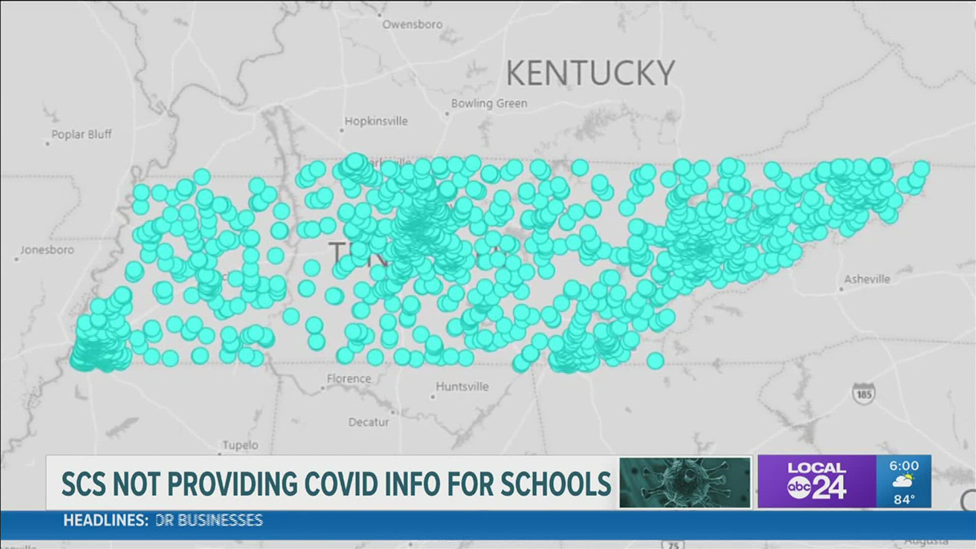 Tennessee Department of Education launched its "District Dashboard" Tuesday, which breaks down the number of COVID cases by both district and school.
