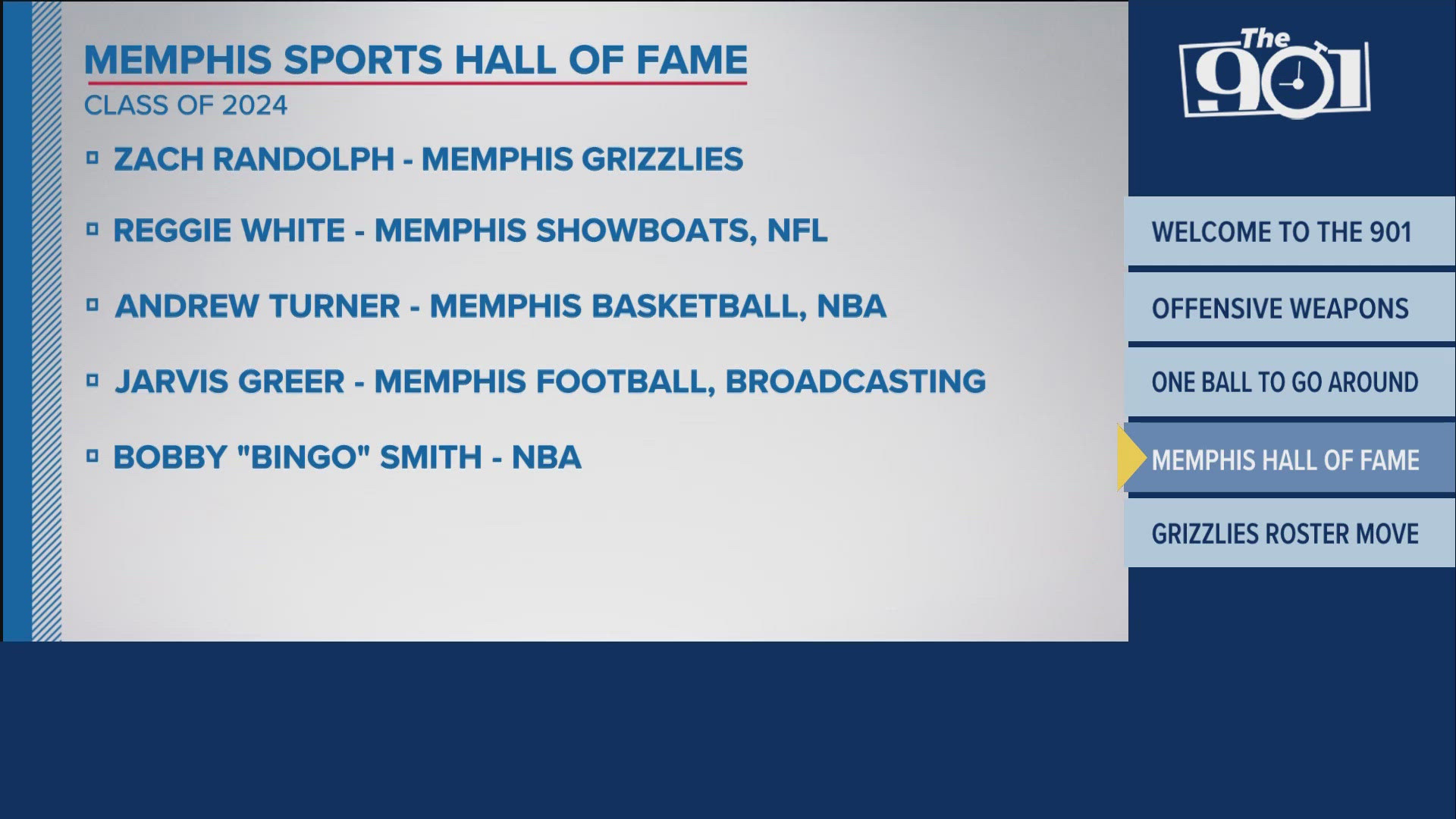 Grizzlies' legend Zach Randolph, Memphis basketball legend Andre Turner and Super Bowl champion Reggie White are among the inductees.