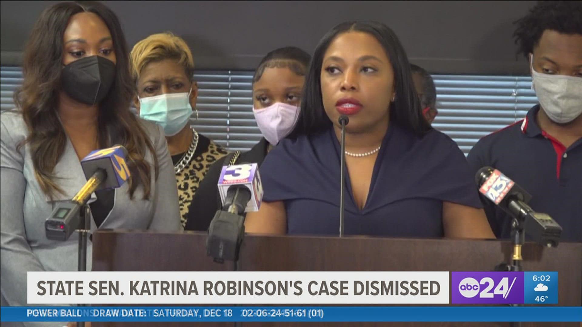 One of two federal cases against Tennessee State Senator Katrina Robinson has been dismissed.