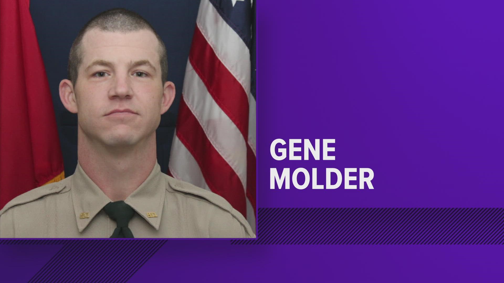 The Tipton County Sheriff said Deputy Gene Molder is recovering at home after being shot during the standoff Friday morning.