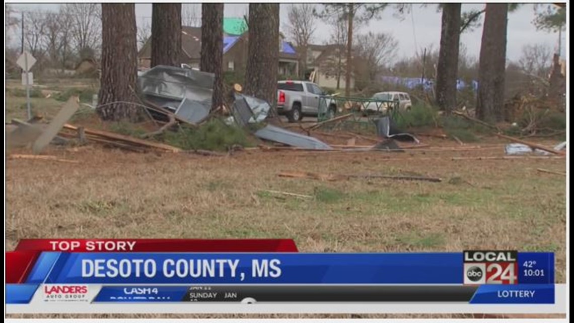 Communities in DeSoto County continue storm clean up efforts day after