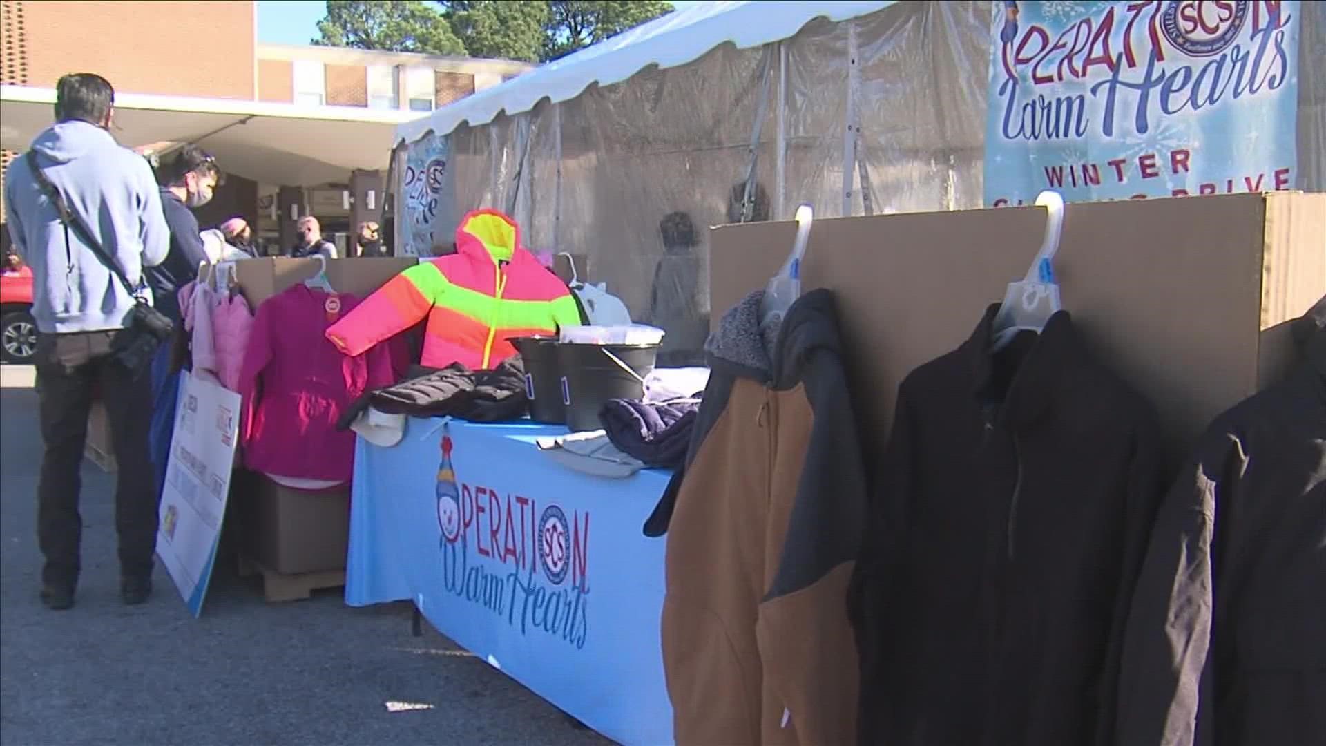 More than 530 winter coats and 250 pairs of shoes will be distributed to children at Kingsbury Elementary School.