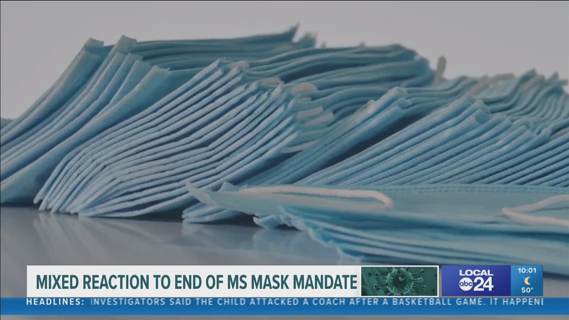 Mississippi Governor Tate Reeves lifted the state-imposed mask mandate.