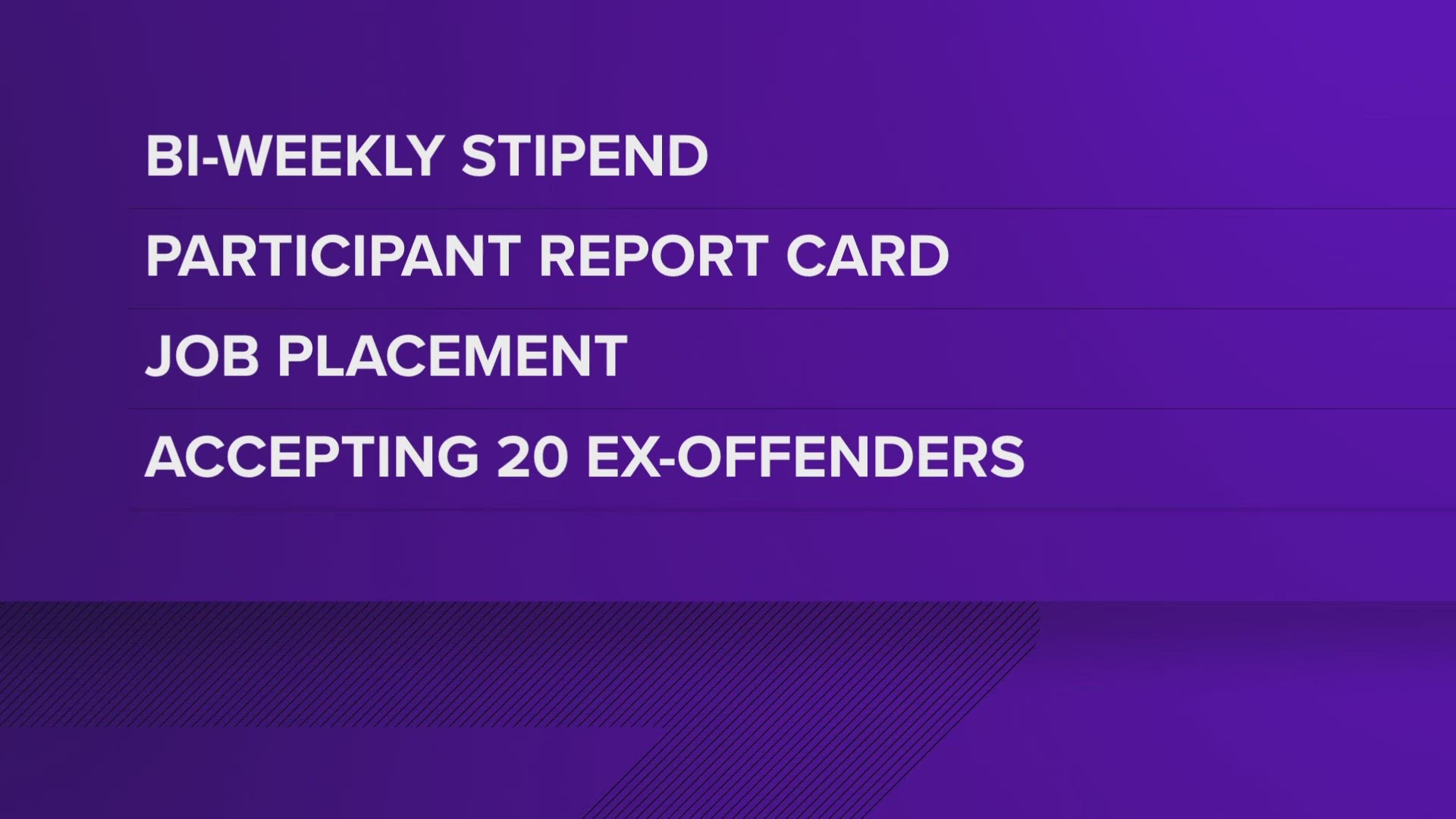 The FOCUSED Training Program will now include a bi-weekly stipend, participant report card, and a career aptitude assessment.