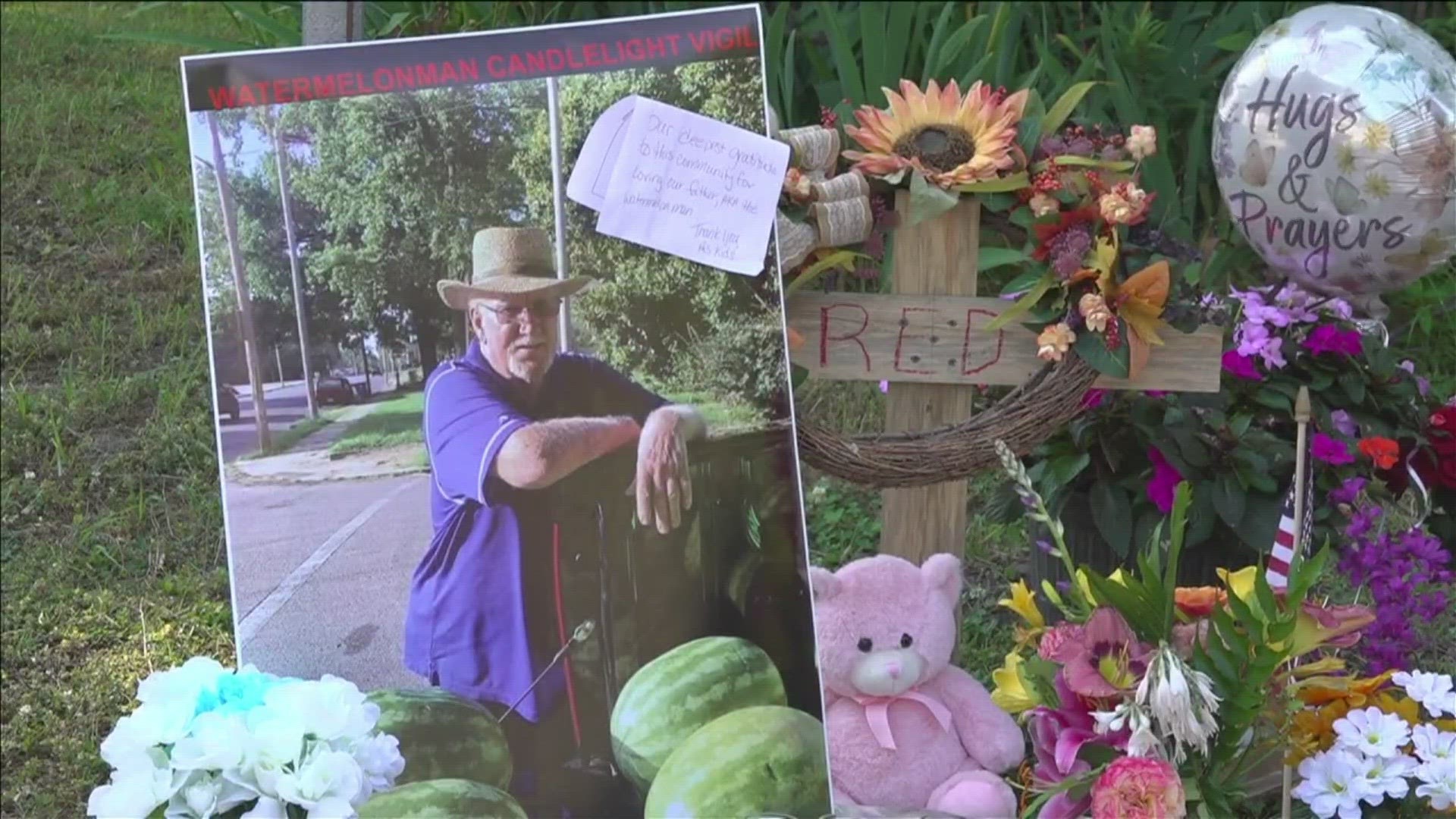 John Materna was selling watermelons out of the back of his truck when he was shot on May 15, according to the Memphis Police Department. He died two weeks later.