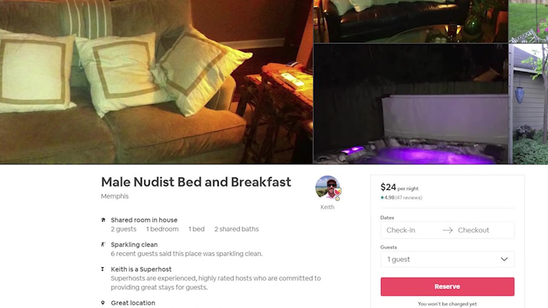 Letting it all hang out: A Mid-South nudist AirBnB