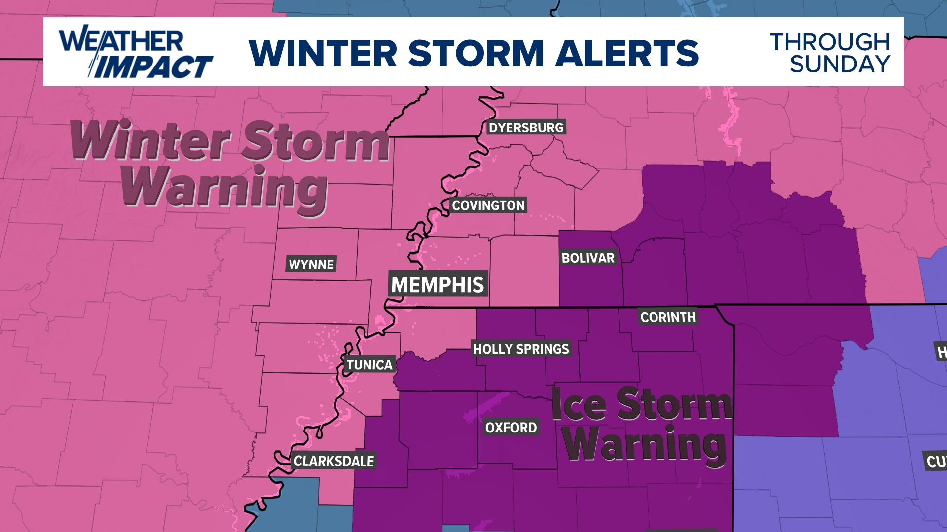 Winter storm warning issued for multiple counties in the Mid-South ...