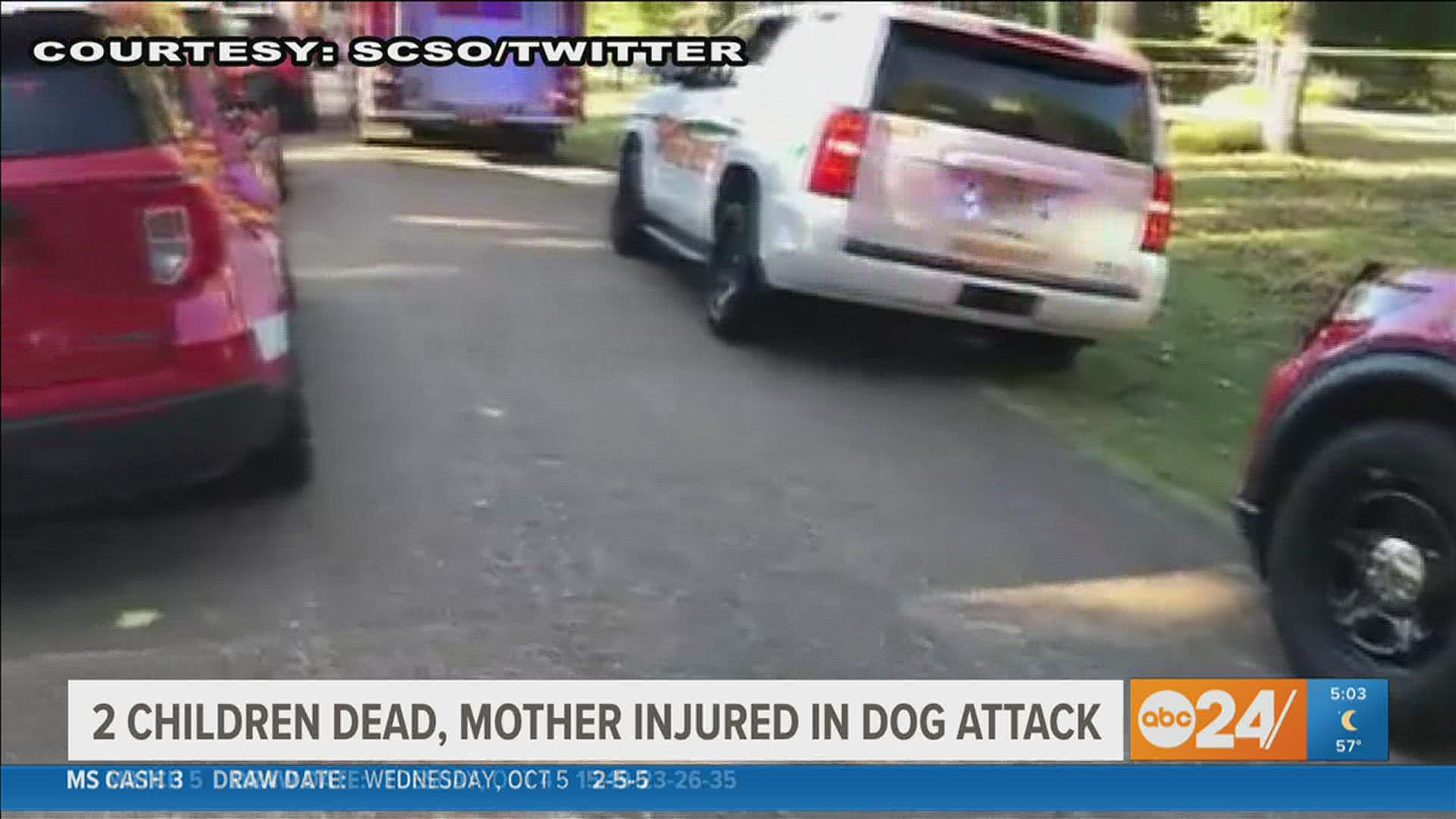 A two-year-old girl and 5-month-old boy were both killed after being attacked by their family dog. The children's mother was also critically injured in the attack.