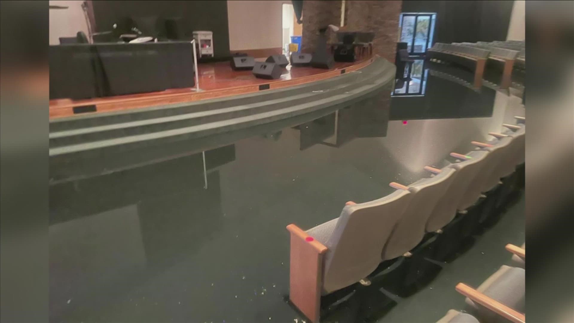Bishop Linwood Dillard says the church sits on 11 acres with facilities encompassing a little over 50 Sqft; the main sanctuary, the pulpit area and more all flooded.
