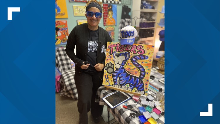 Here's how a Memphis artist is showing support for the Tigers during their NCAA run