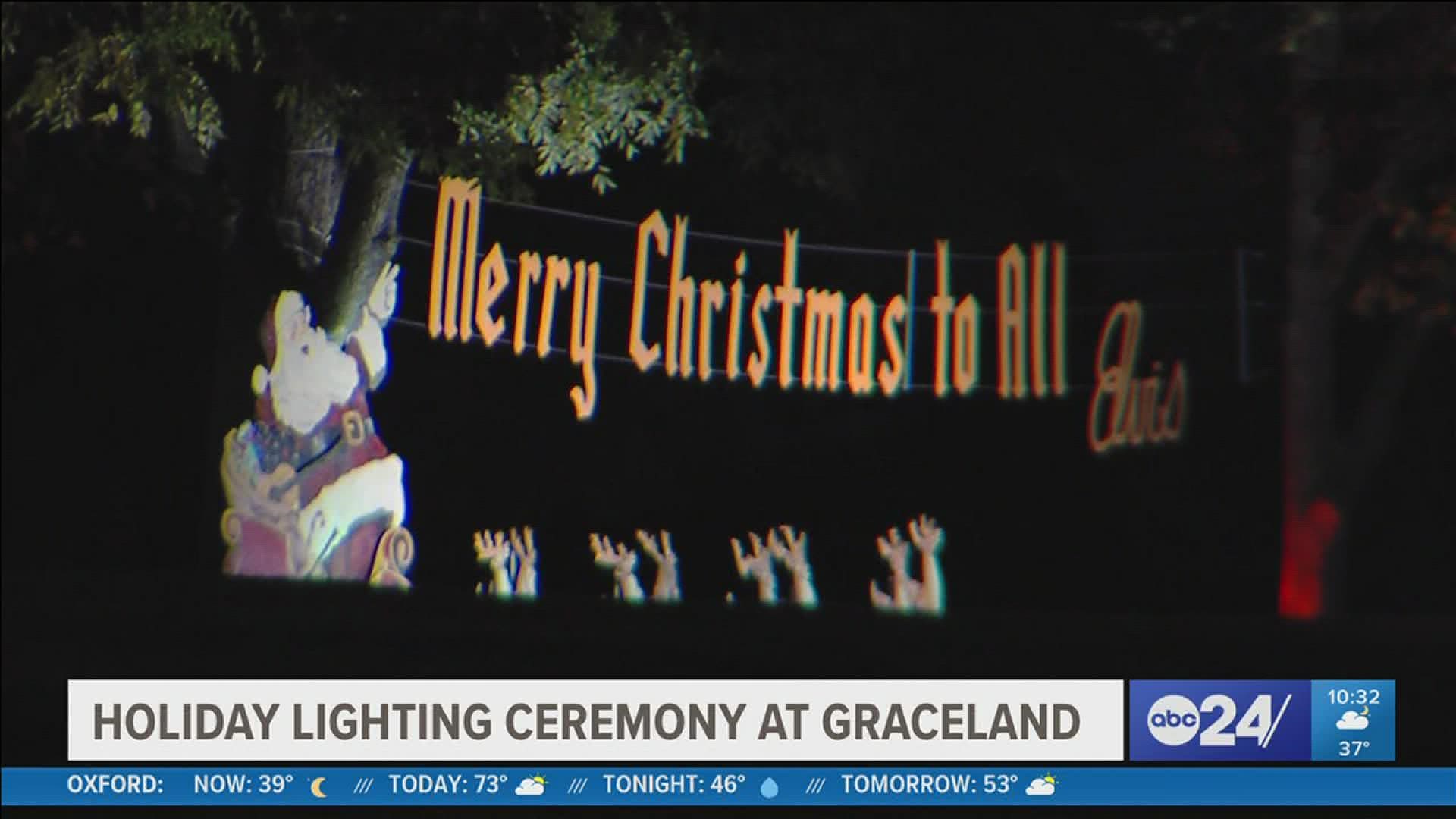 Elvis Presley's Graceland will have the first-ever  Holiday Lighting Weekend celebration November 18-20th