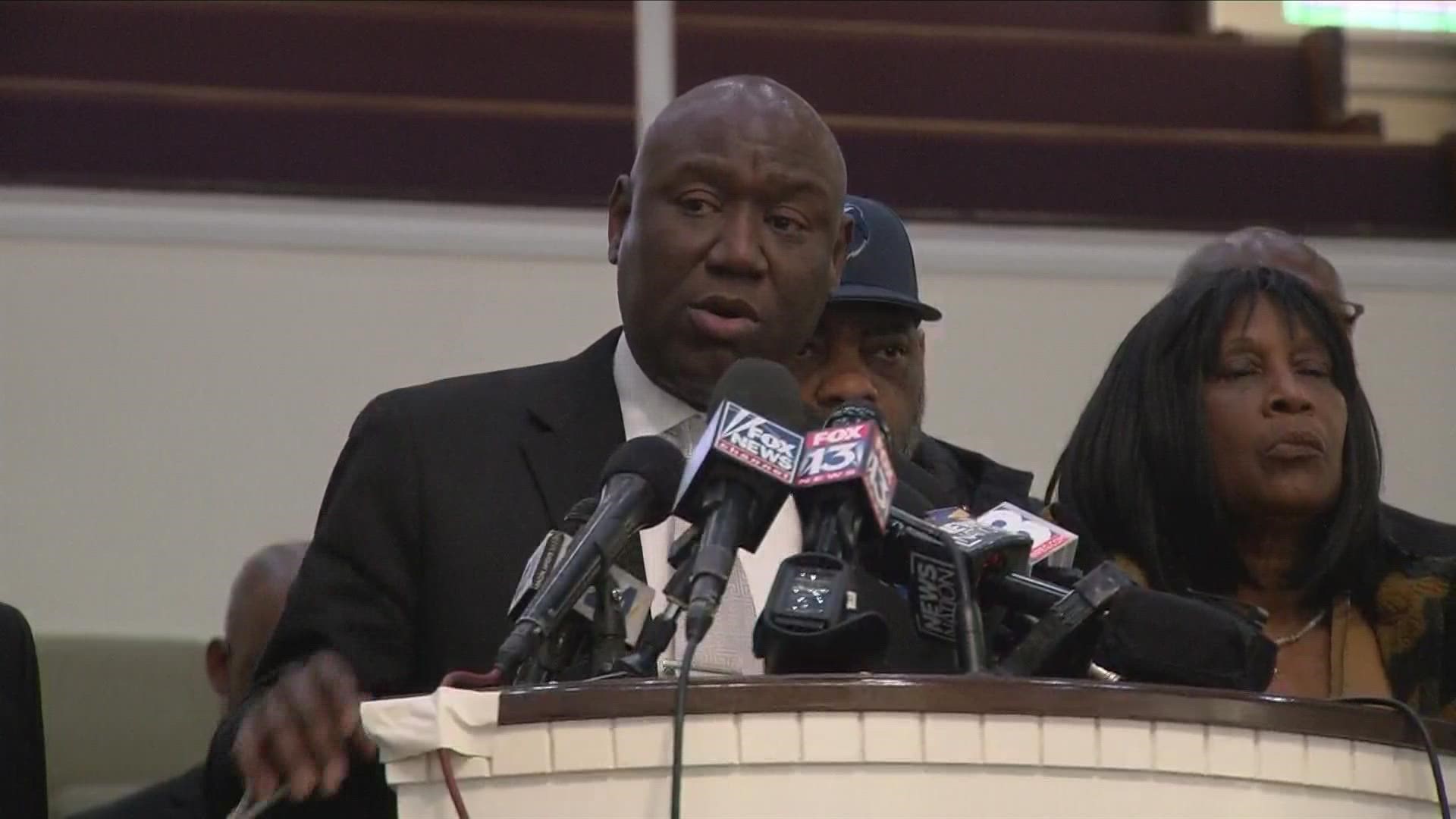 The family of Tyre Nichols and Attorney Ben Crump speak with the media in anticipation of the release of video from the arrest that led to Tyre's death.