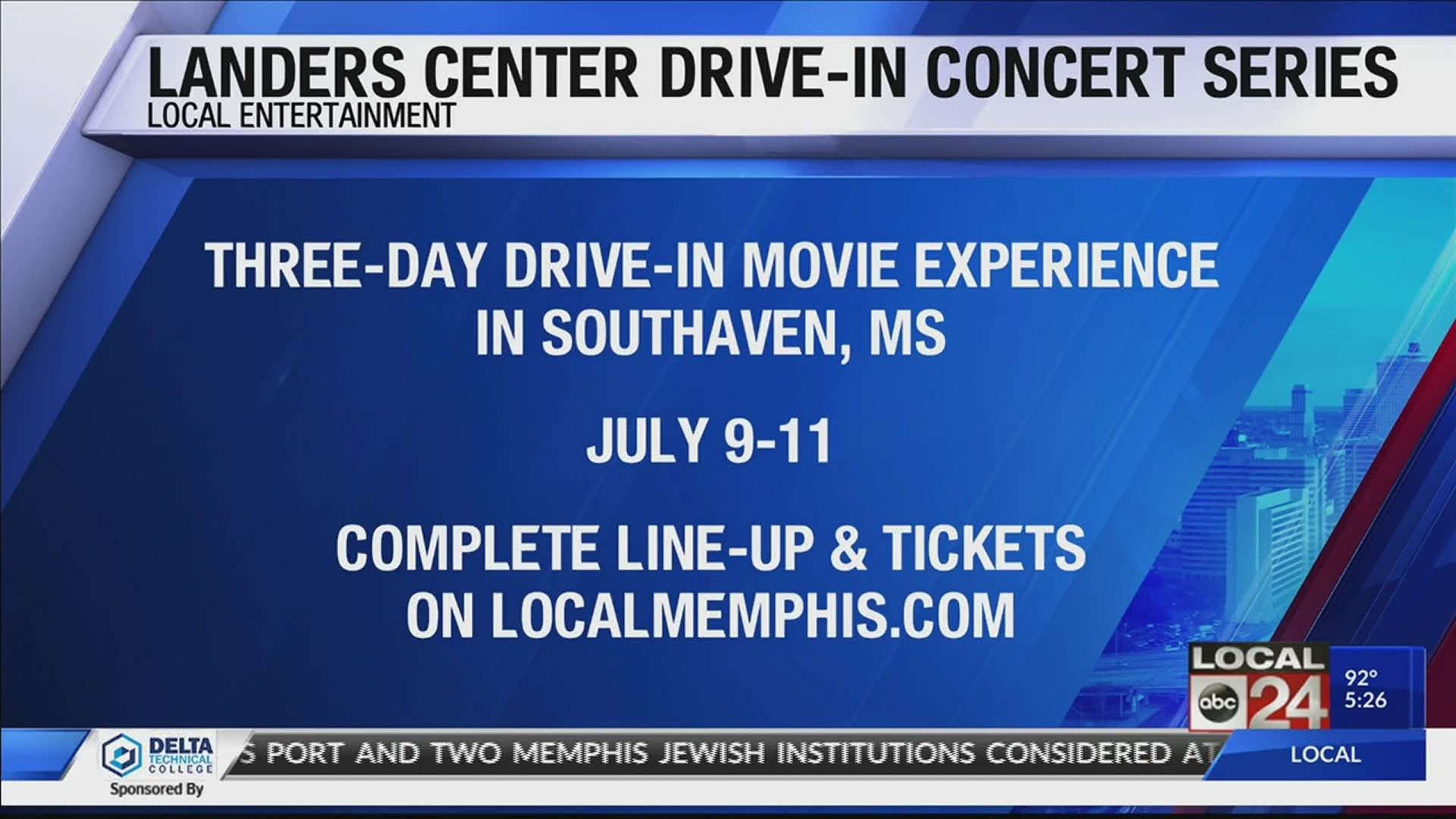 The three-day event will be reminiscent of a drive-in movie experience.