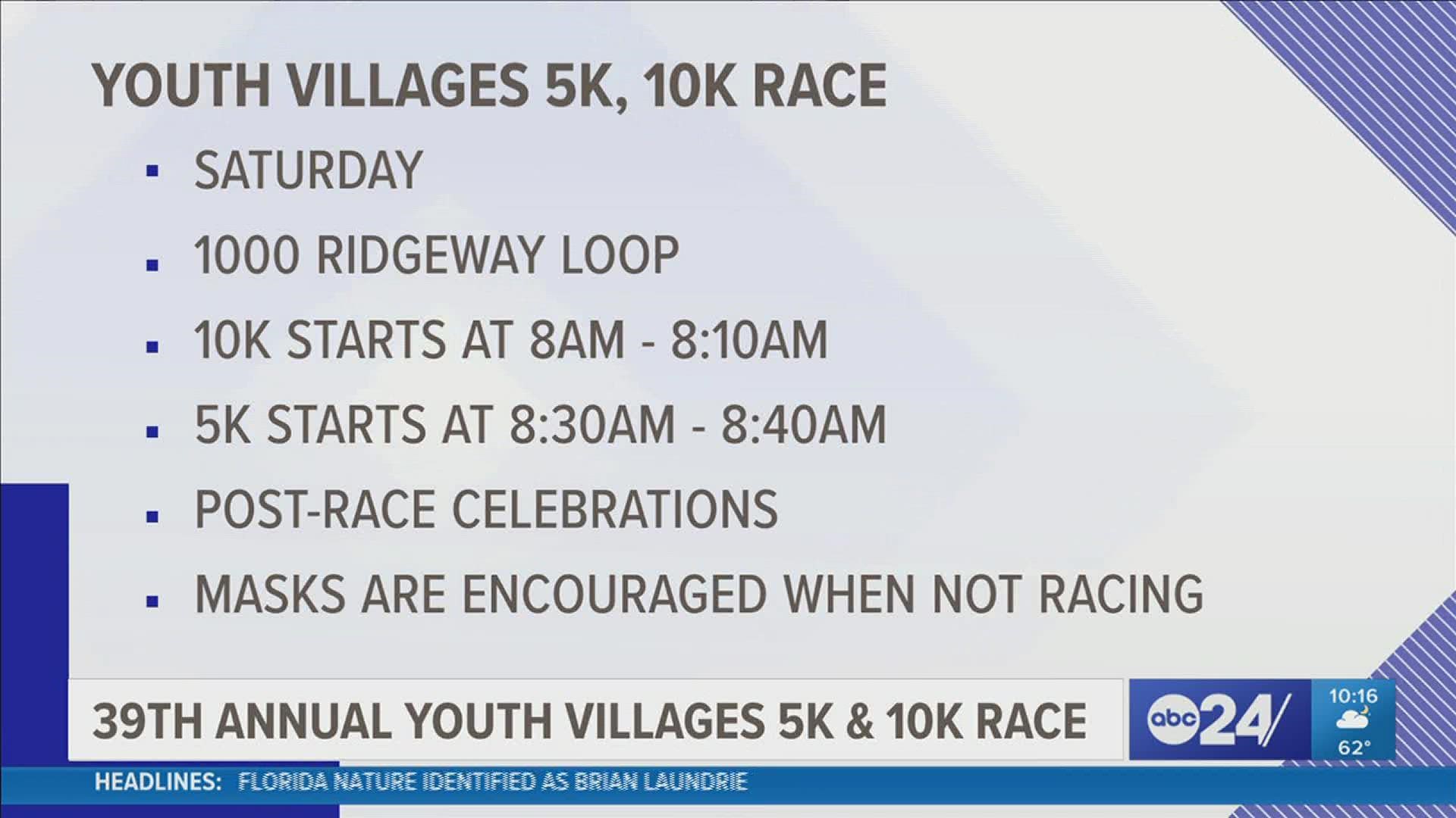 The race takes place Saturday, October 23, 2021 at 1000 Ridgeway Loop, off Poplar Avenue in Memphis.