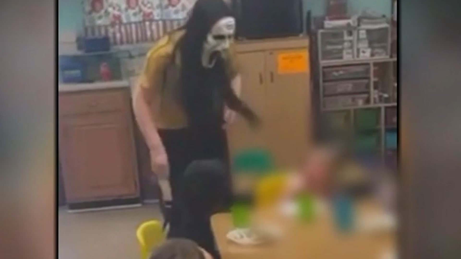 Day care workers charged, accused of scaring tots with mask