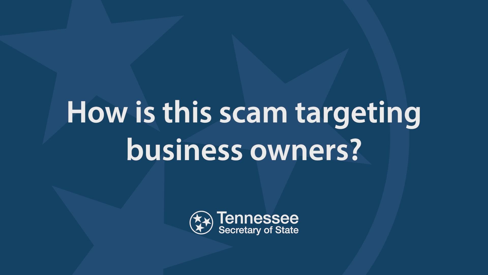 If you get an official-looking notice that claims you need to pay to get a ‘Tennessee Certificate of Existence’ – don’t believe it.