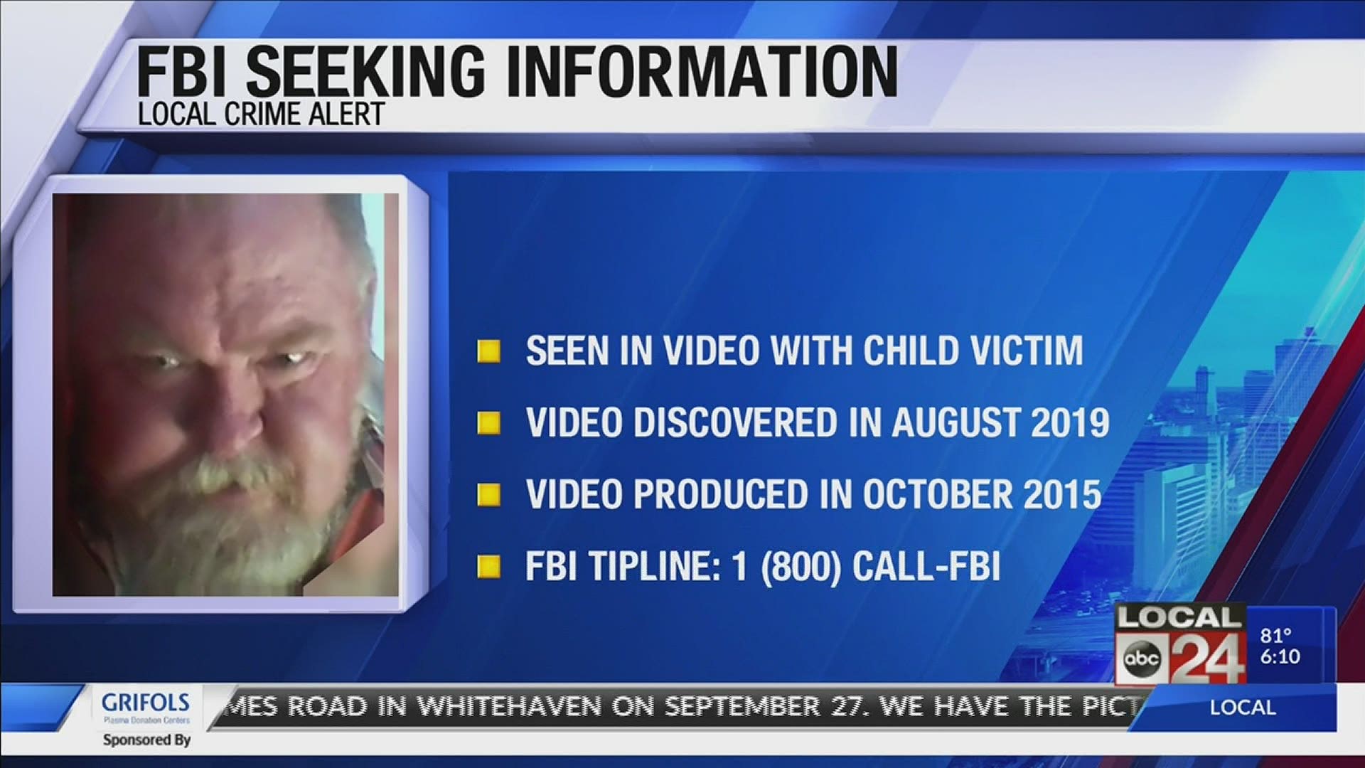 FBI seeking information on man who may know identity of child victim in  sexual exploitation investigation