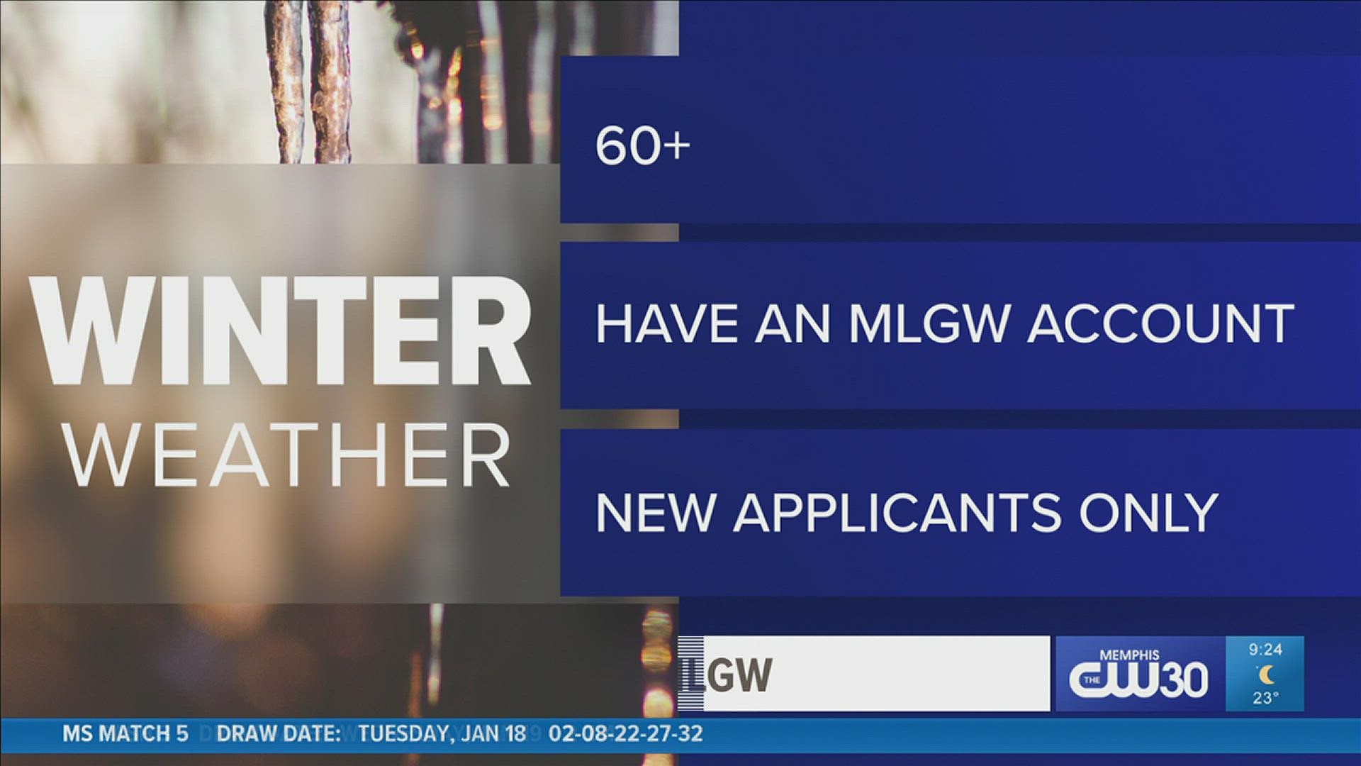 Applications are now being accepted online only for MLGW's Power of Warmth program.