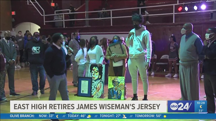 East High School honors James Wiseman with jersey retirement