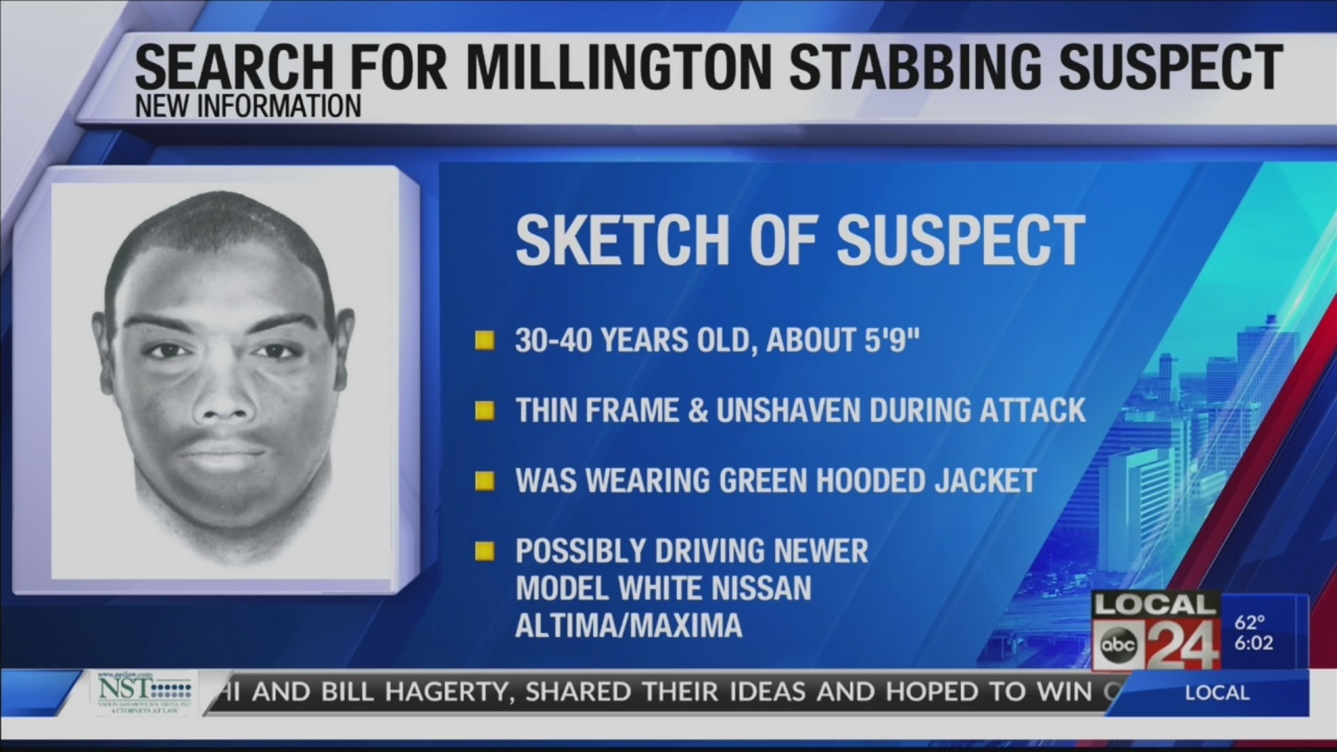 Millington Police release sketch of suspect who stabbed woman outside mental health facility earlier this month