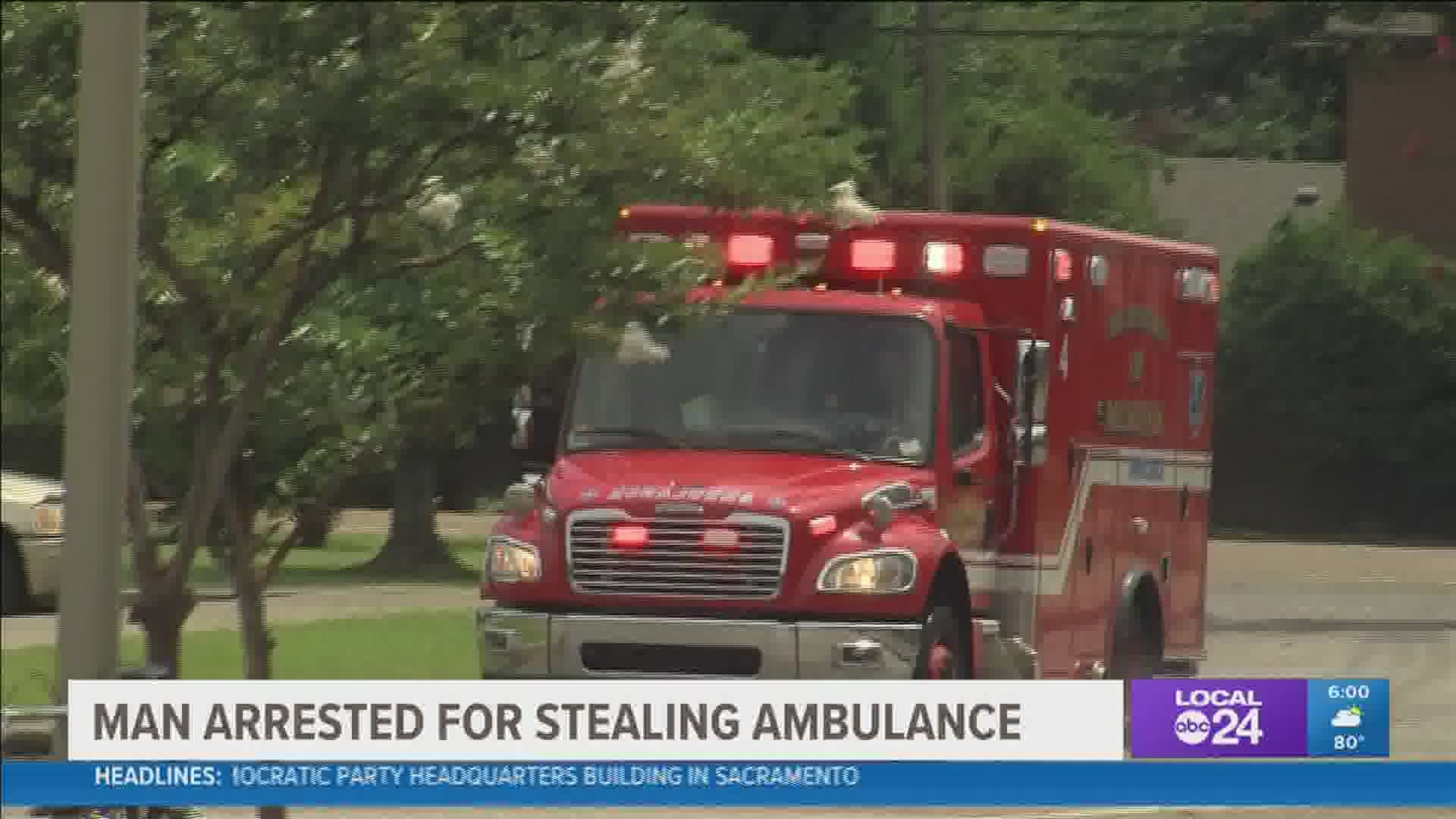 Authorities said they were led to 23-year-old Desai Billingsley after video showed him by stolen ambulance, bragging about it, with stolen medical supplies.