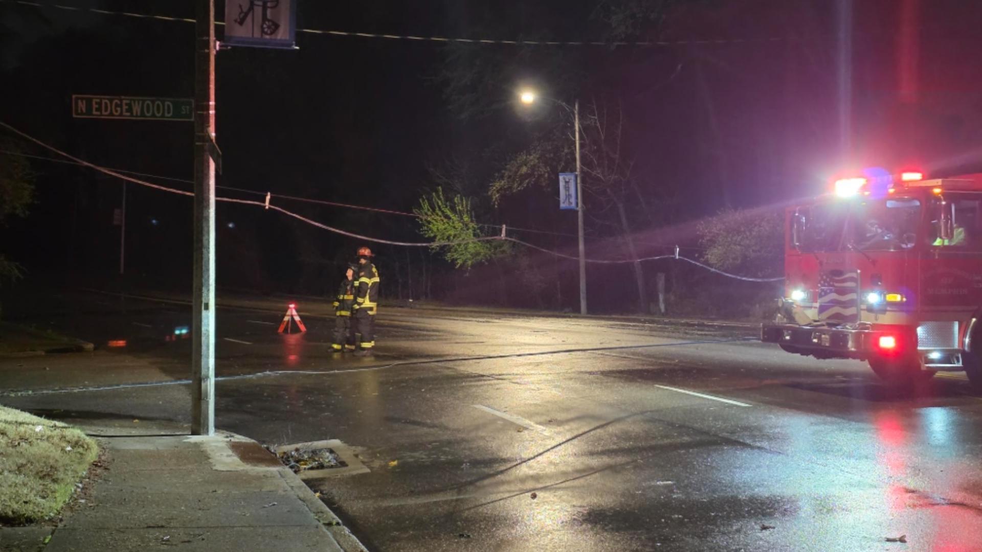 Driver injured after crashing into fallen tree on Poplar Avenue ...
