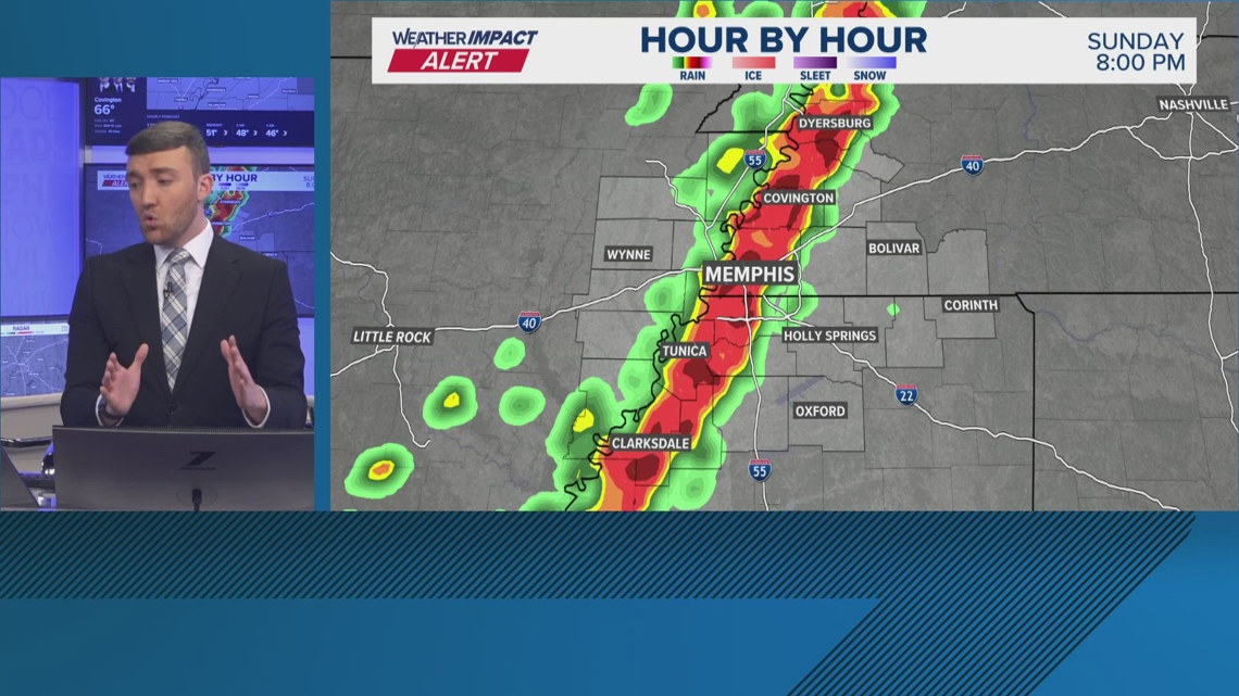 Severe thunderstorms could produce damaging wind gusts in Memphis on ...