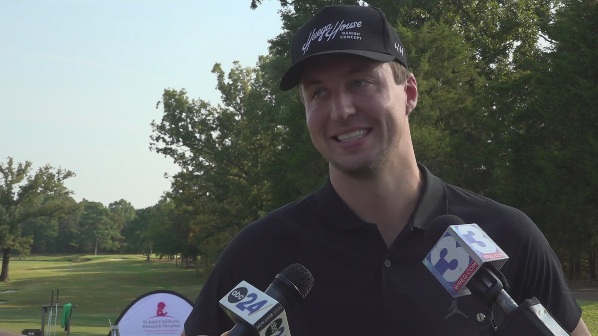 This is the fifth straight year celebrities got to play with professionals in the golf tournament.