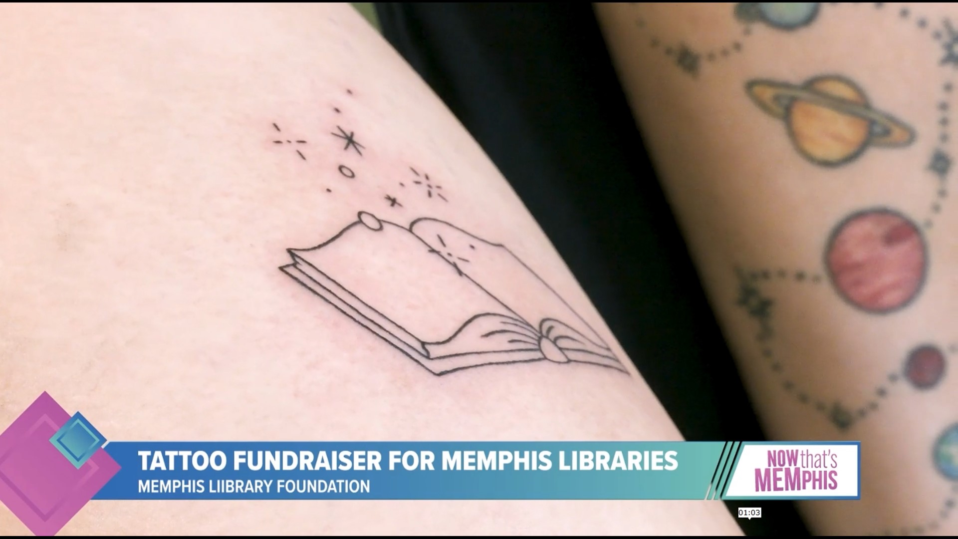 Memphis Library hosted a unique fundraiser where guests chose a literary-themed tattoo and artists volunteered to do them. We believe it'll be an annual tradition.