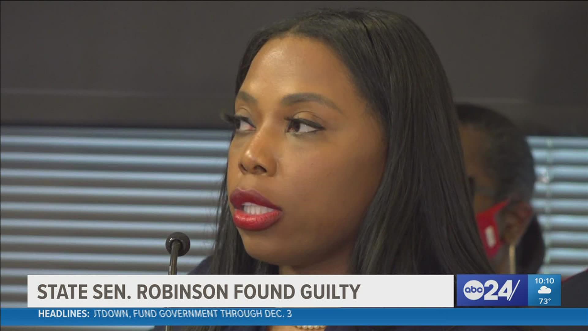 The jury convicted Robinson Thursday on four of the five counts that remained against her, all concerning wire fraud.