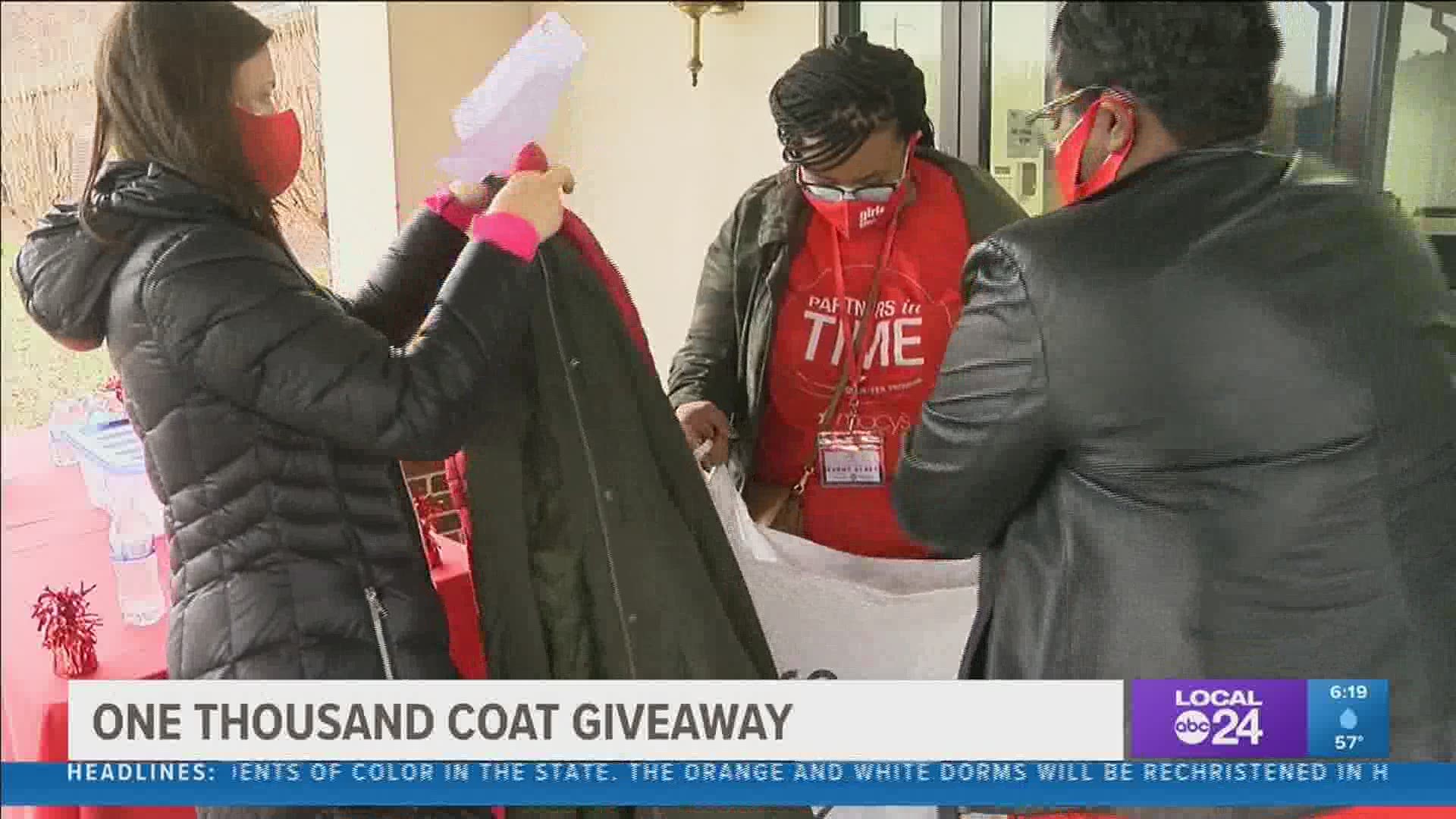 Macy's partnered with Clothes-4-Souls for a coat distribution event in Memphis