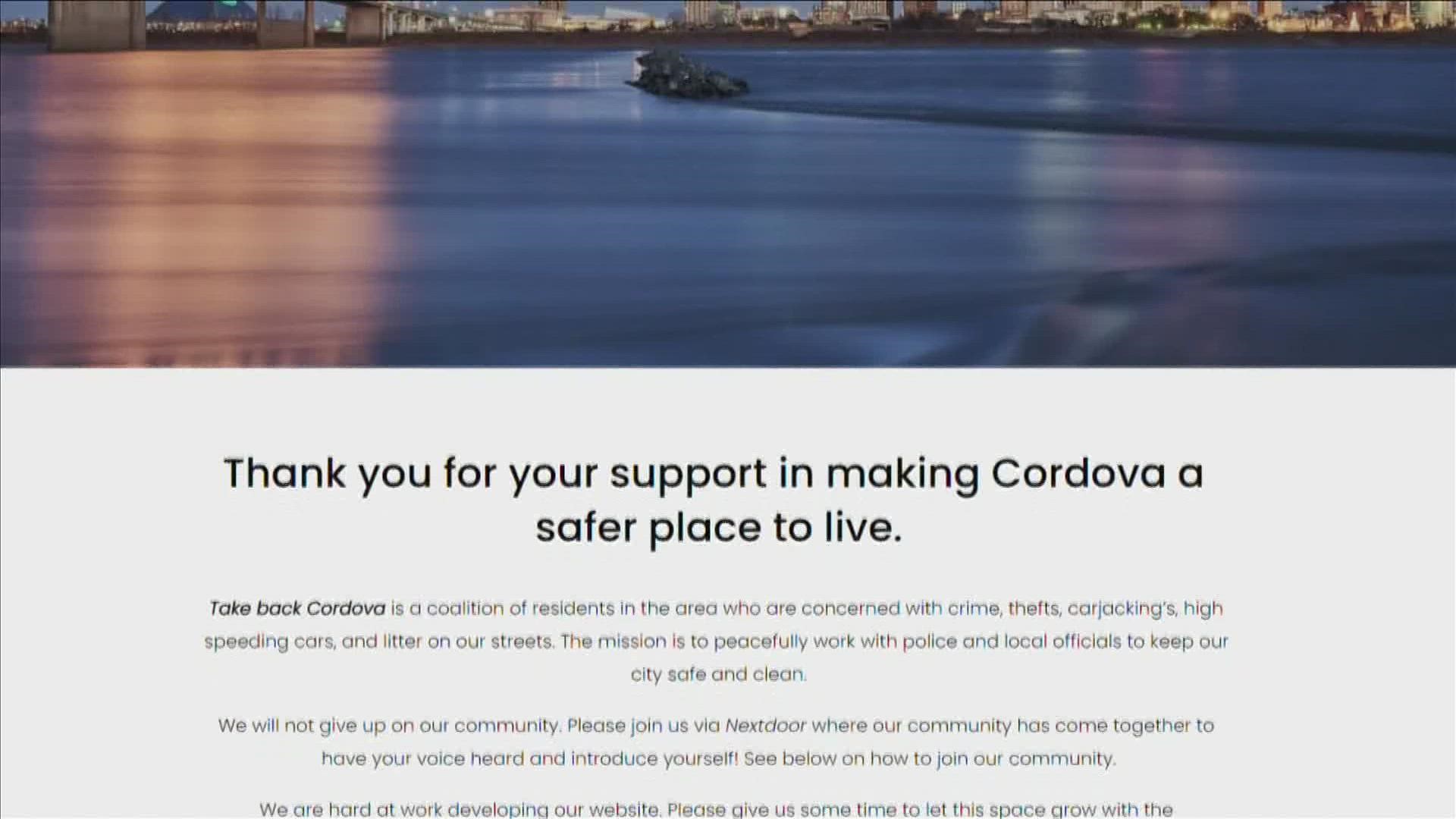 After starting 'Take Back Cordova', three weeks later, the group has 600 members willing to work together and alongside police and elected officials.