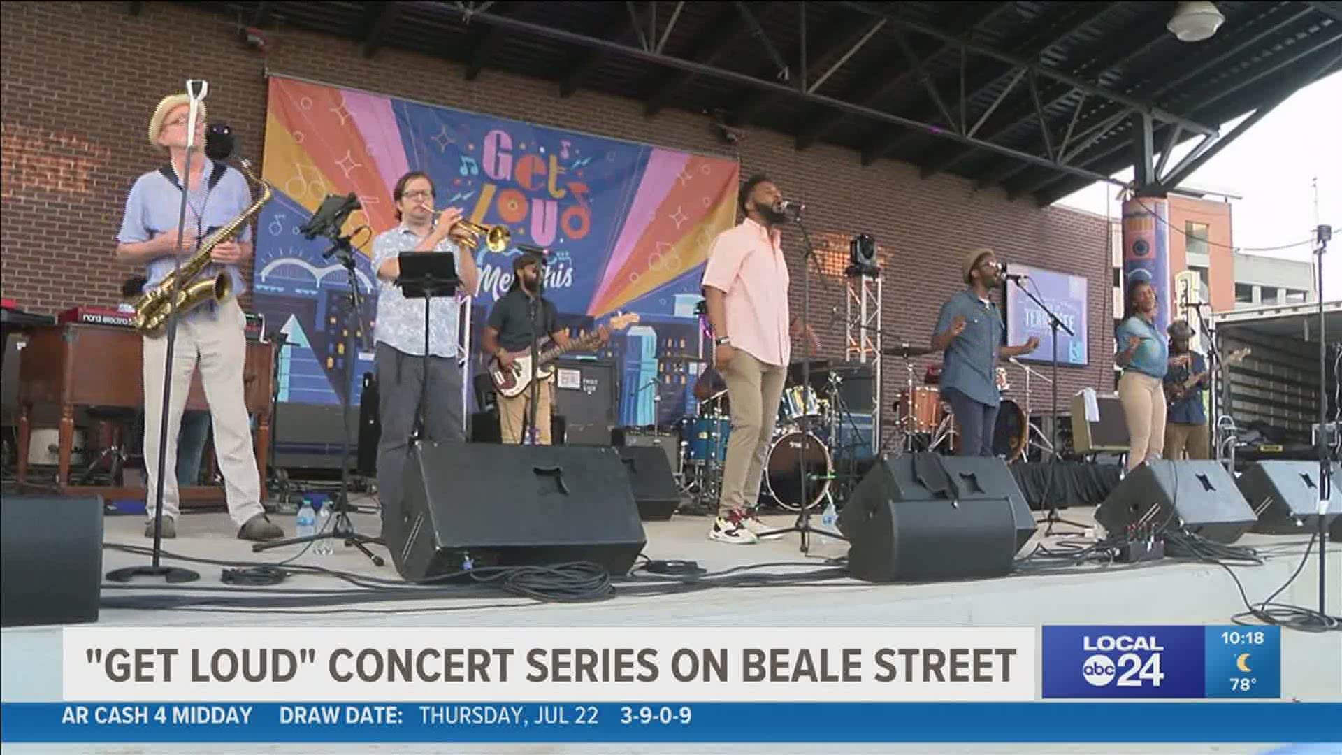 The newly renovated W.C. Handy Park outdoor performance space is the site of the free entertainment.