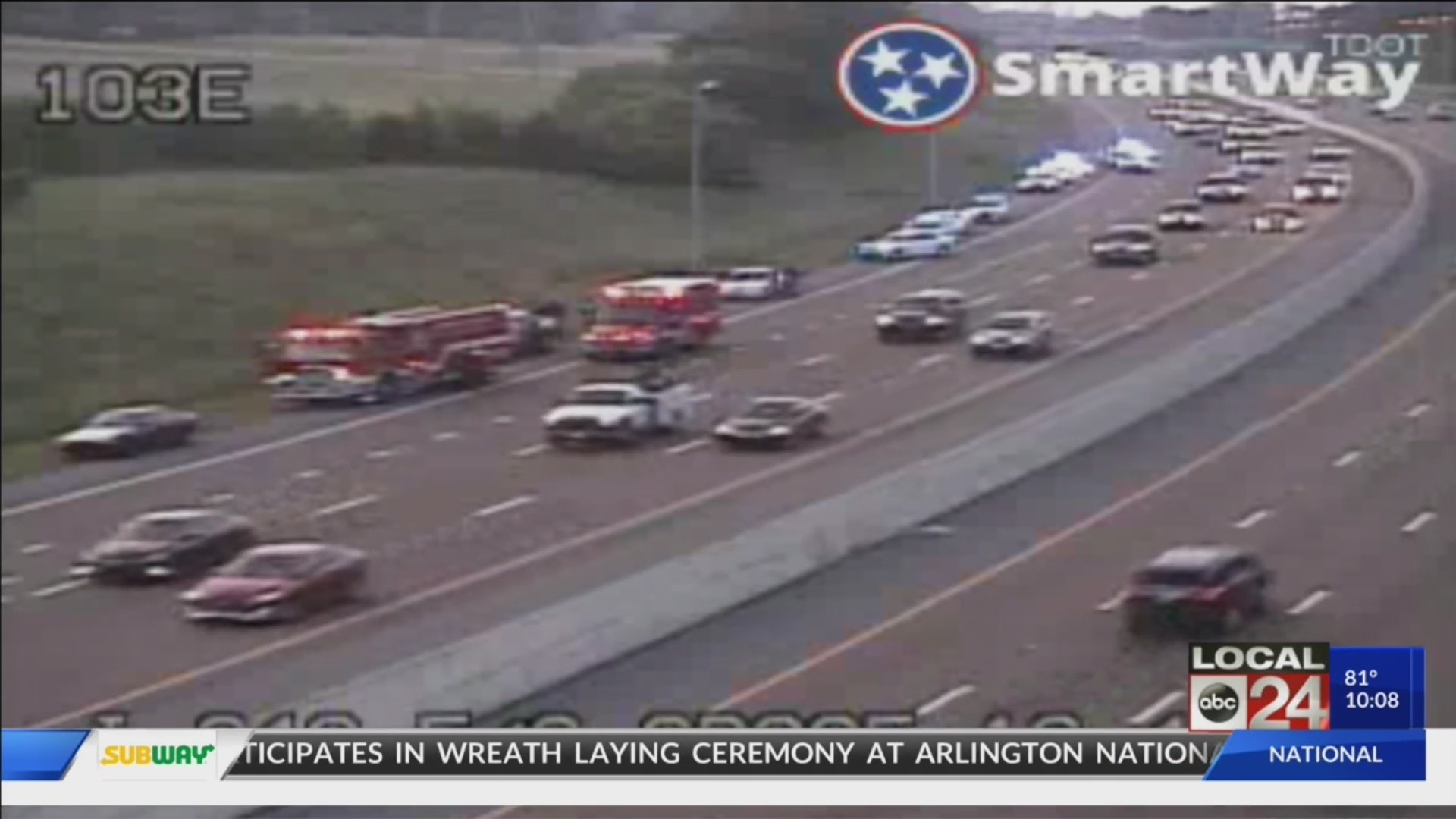 Shooting on I-240 sends man to the hospital