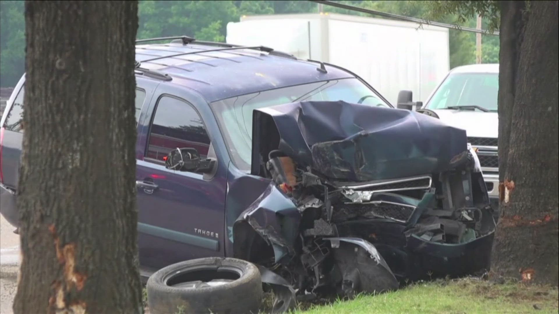 MPD said their officers responded to a two-vehicle crash at 7 a.m. Wednesday, Aug. 9, 2023, at Shelby Drive and Tchulahoma Road.