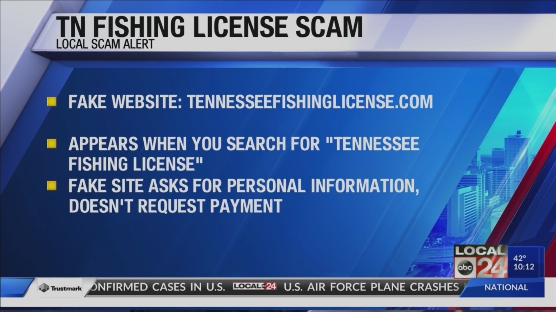 Bogus fishing license website is more like phishing website