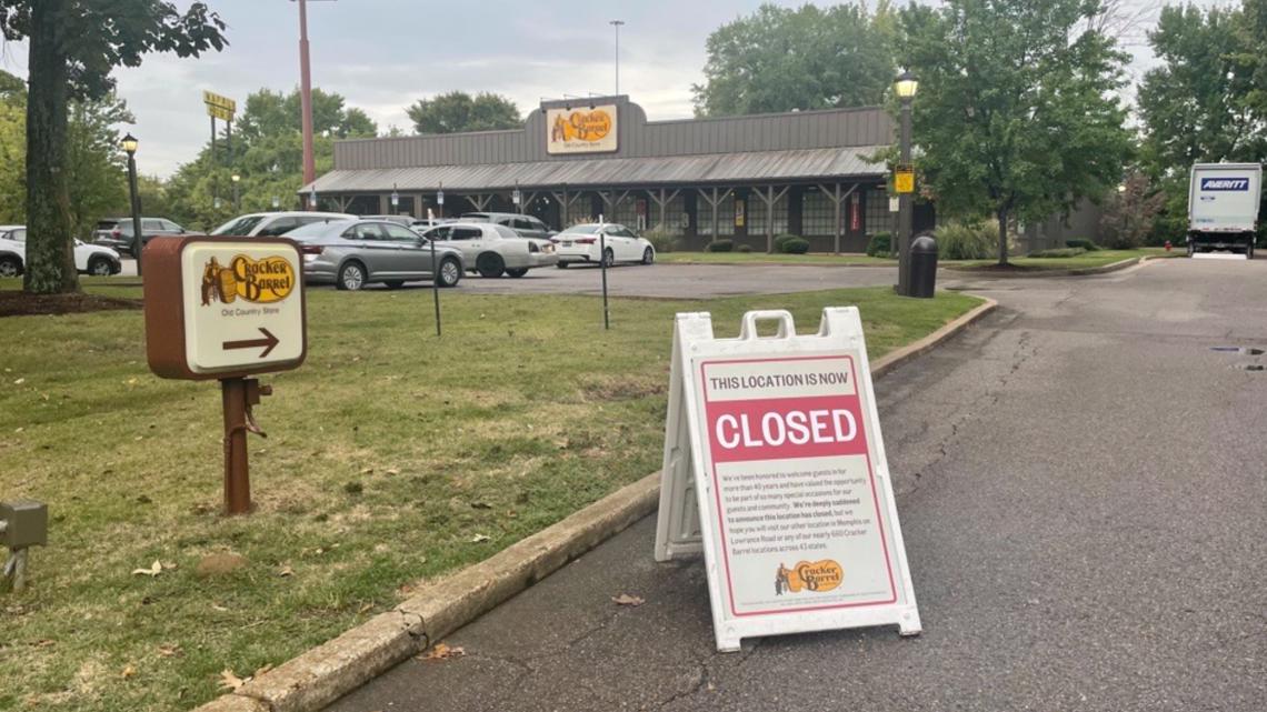 Cracker Barrel's northeast Memphis location closes