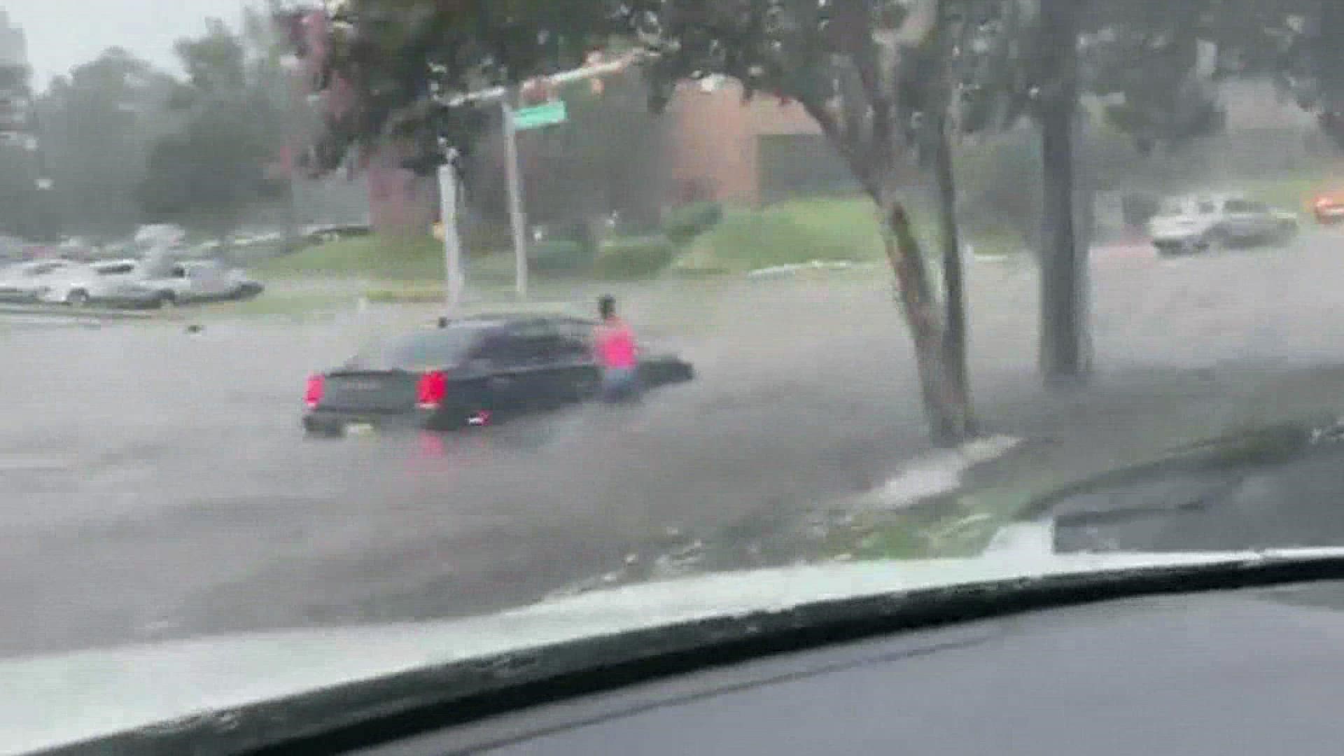 Thanks to viewer Jack Conway for this video of flash flooding along Poplar Avenue near Massey in Memphis.