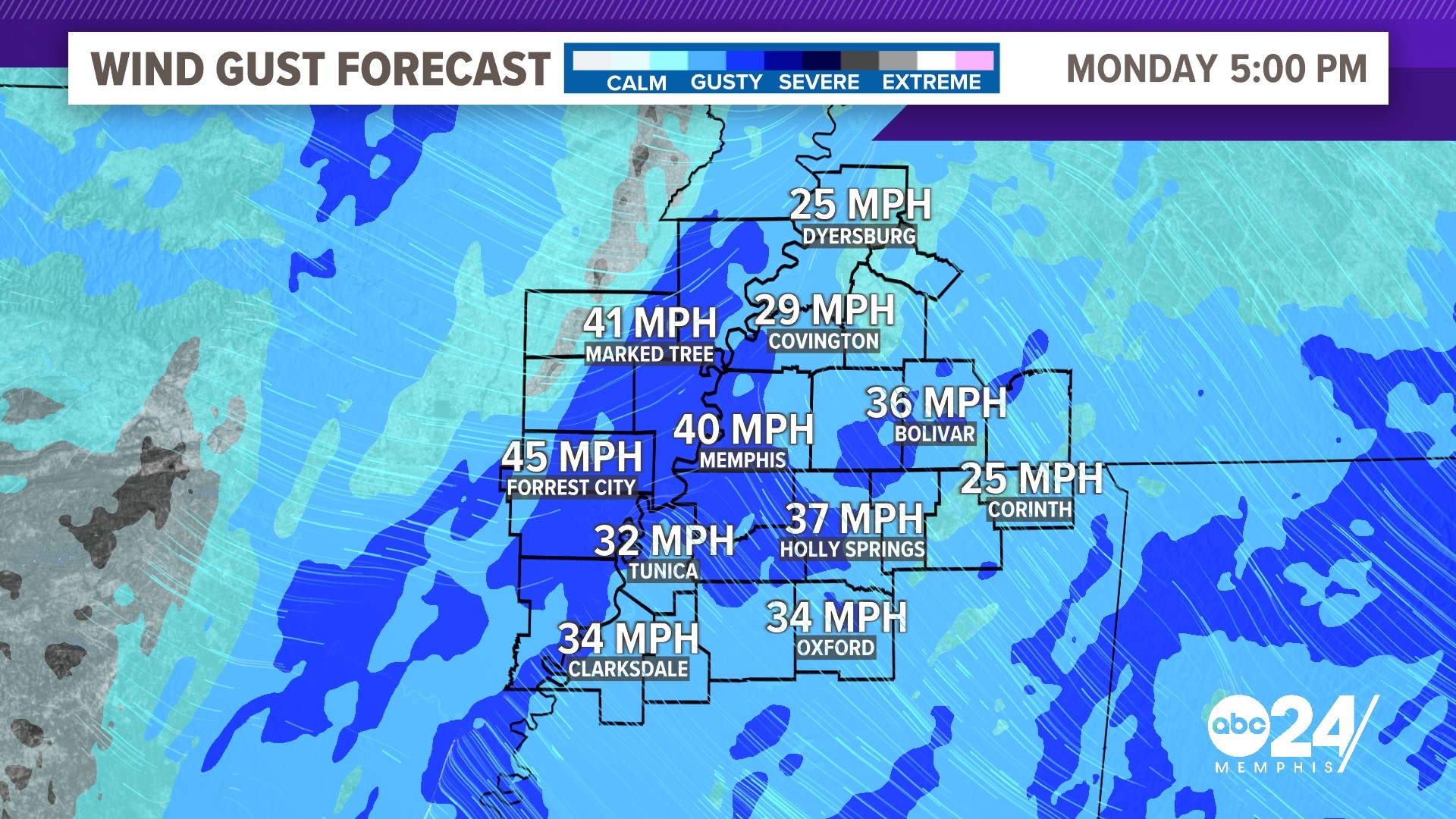 Wind Advisory: Gusts as high as 50 mph could impact Memphis ...