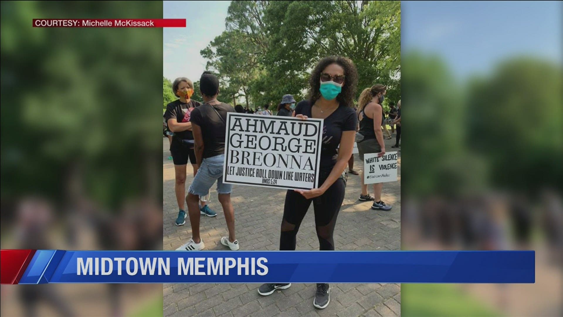 families rally in Overton Park against systemic racism.