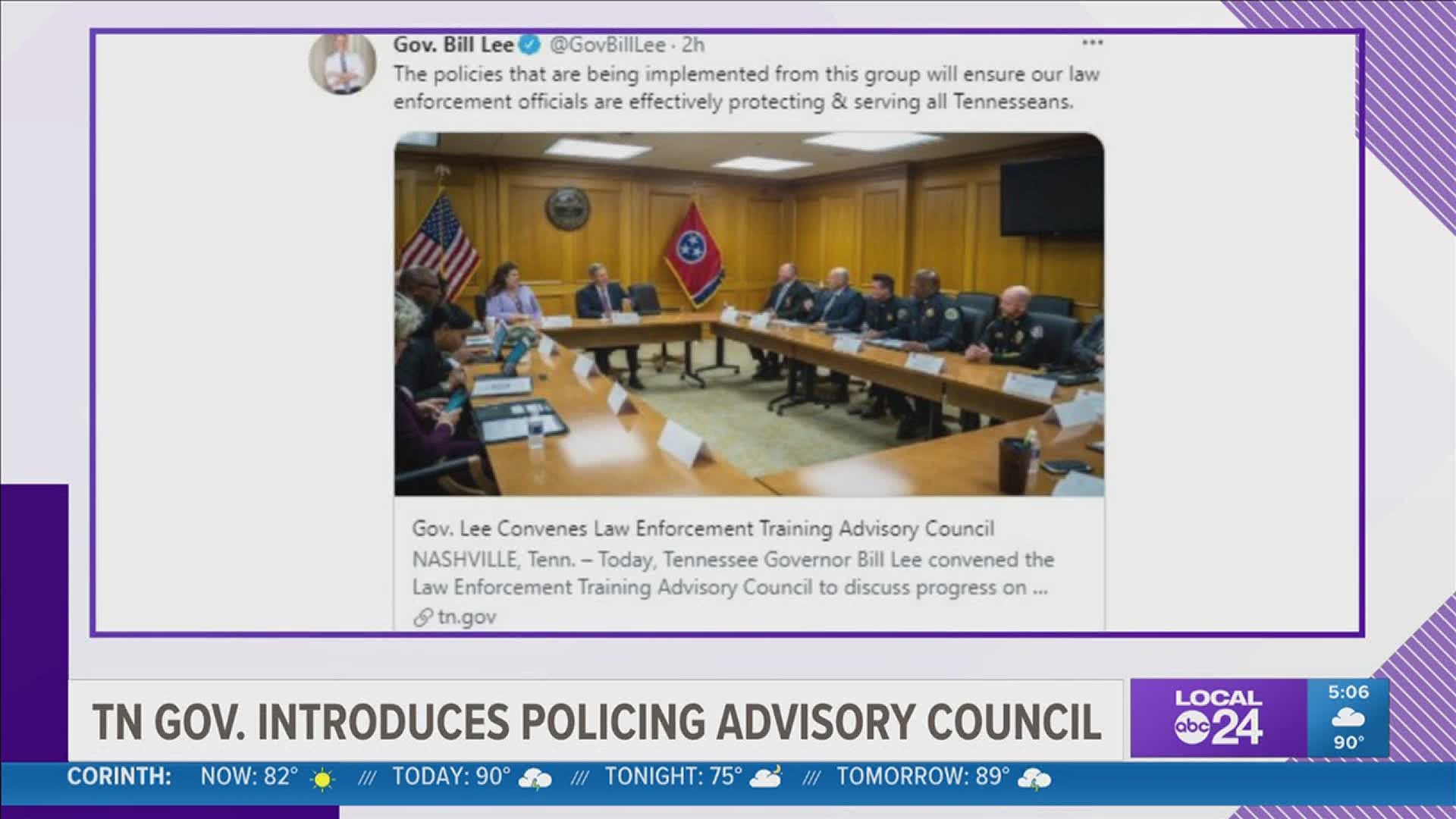 The council meeting comes as parts of Tennessee deal with a surge in violent crime, especially in the city of Memphis.