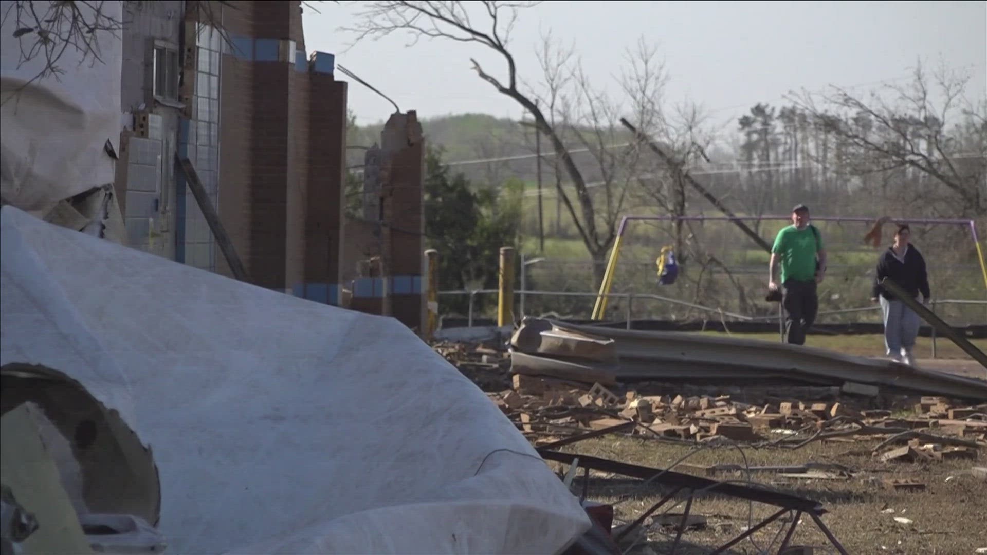 Two schools and several homes were destroyed after a tornado hit Covington in March. Since then, millions in donations have rolled in, and Covington is rebuilding.