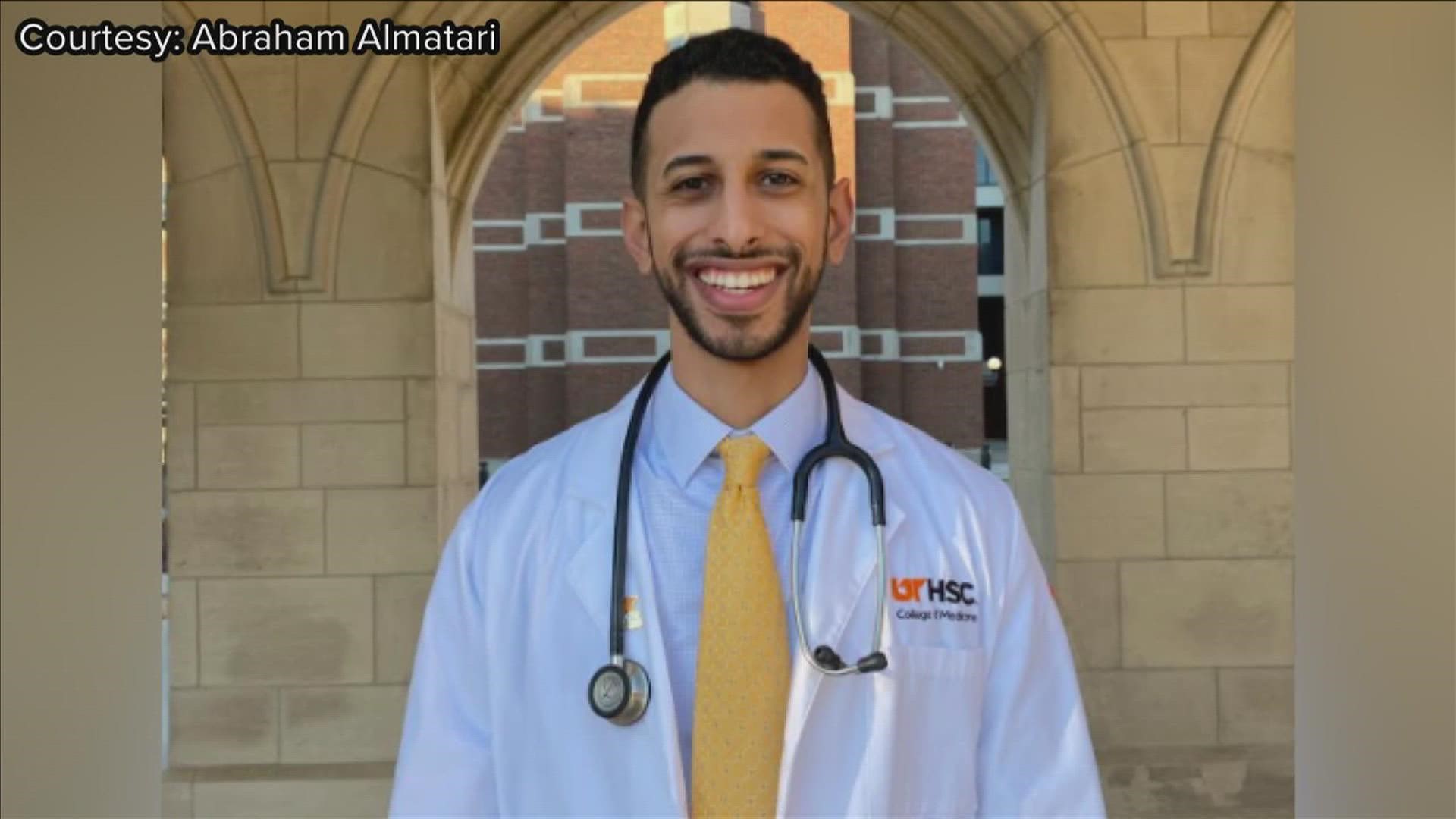 UTHSC student Abraham Almatari discovered a mass on his kidney in an ultrasound lab during his first semester of medical school.