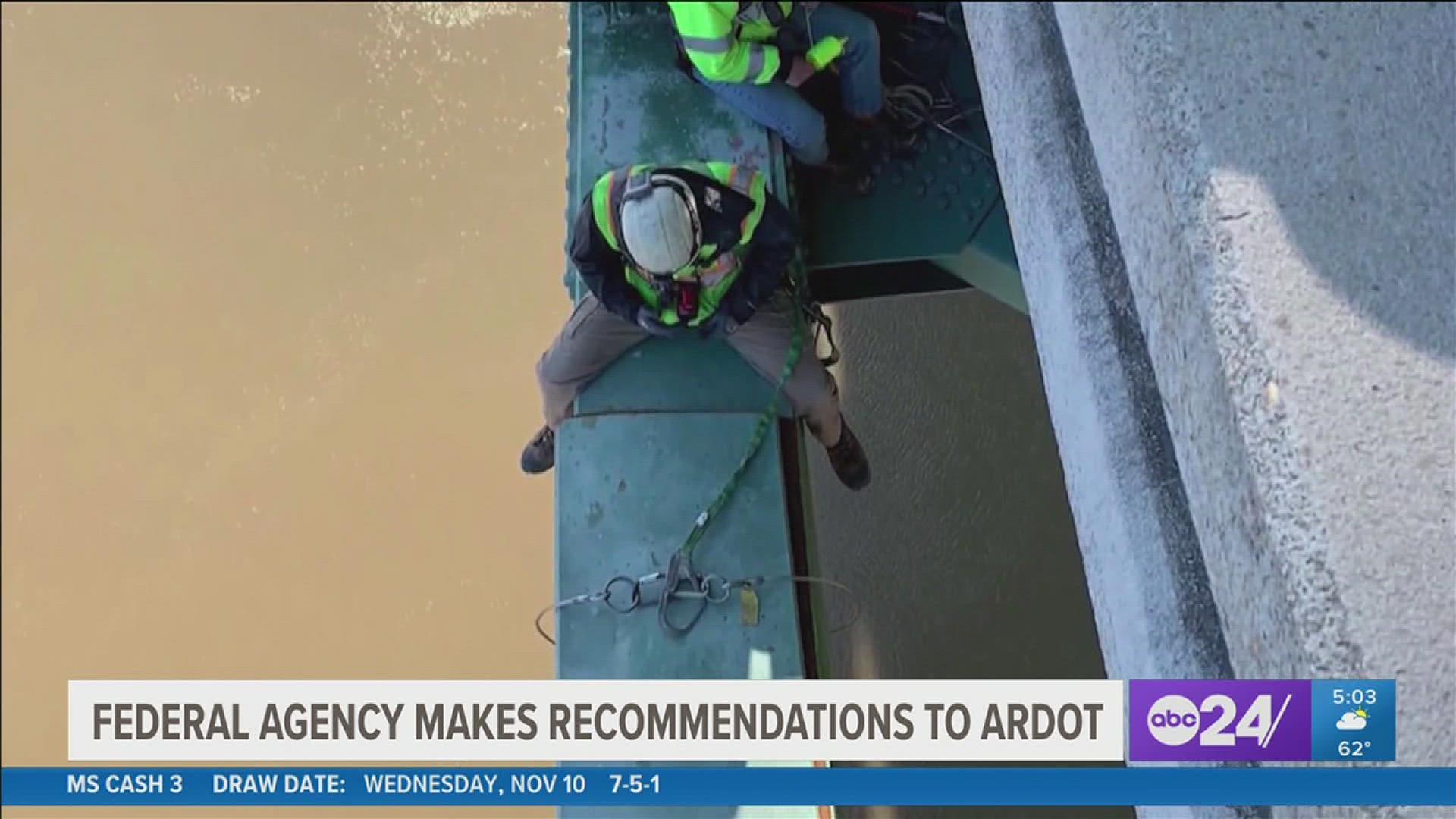 The federal agency makes several recommendations to ARDOT, including more in-depth inspections and more qualified personnel.
