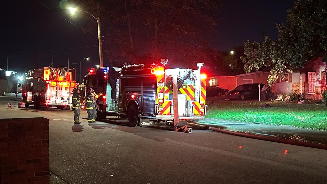 2 firefighters taken to hospital after battling housefire ...