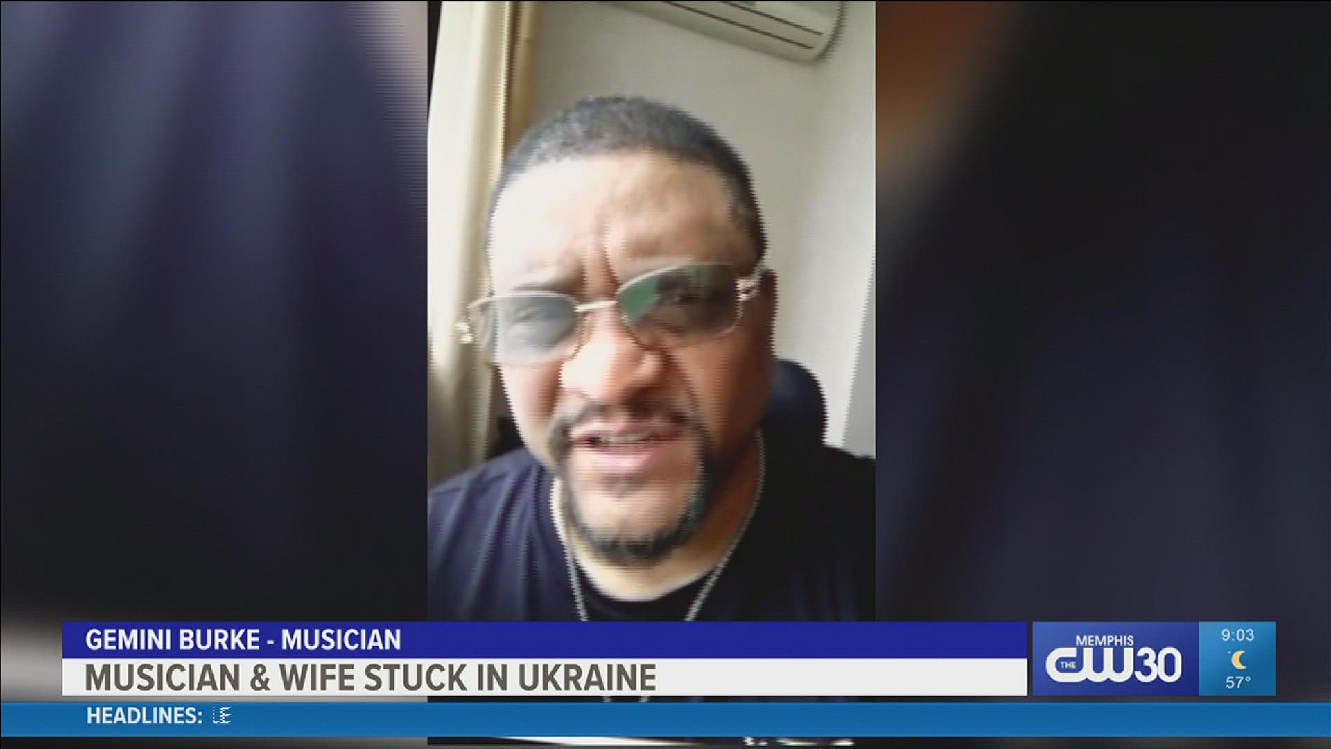 Gemini Burke, son of soul music legend Solomon Burke, is currently in a bomb shelter in Kyiv with his family. His friend, a Memphis musician, is speaking out.