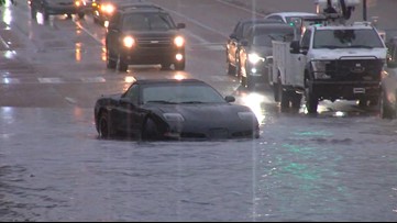 Rainfall causes accidents with some Memphis drivers stuck on the road