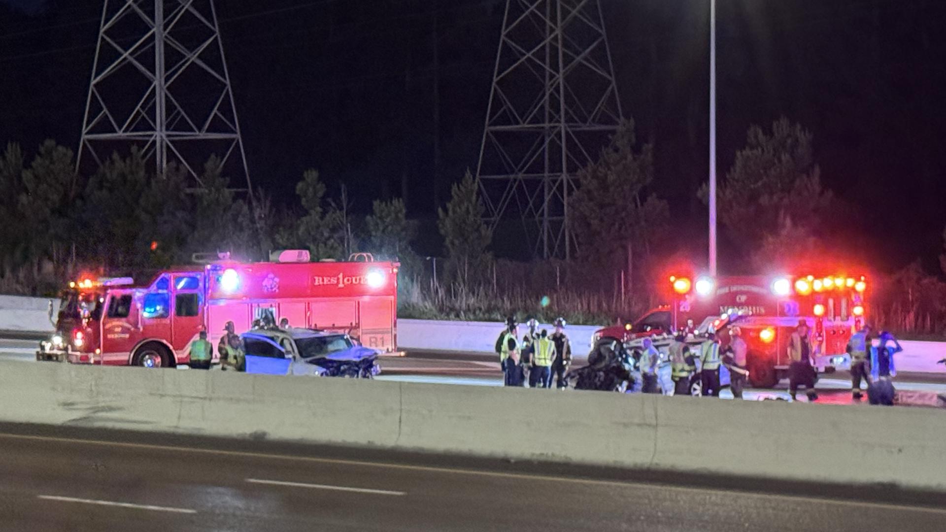 The crash happened westbound on the interstate near Poplar Avenue. Someone reported the incident just before 1:30 a.m. on Wednesday, May 29.