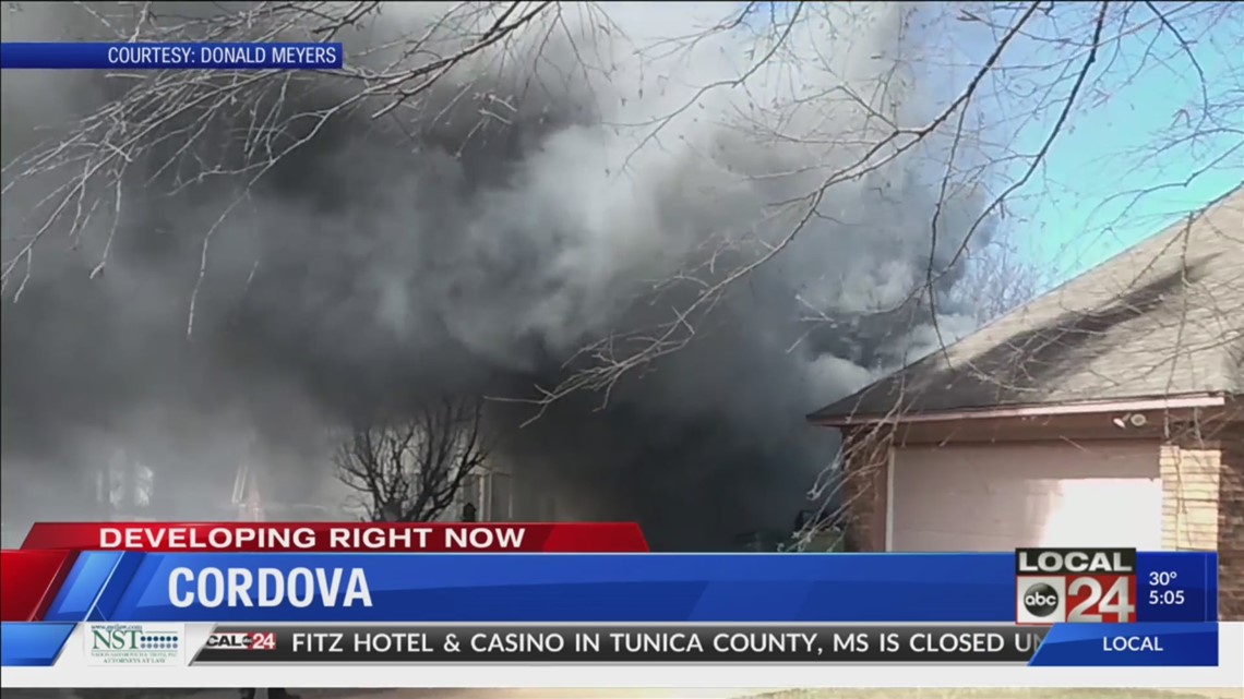 Firefighters Battle Heavy Smoke & Flames At House Fire In Cordova ...