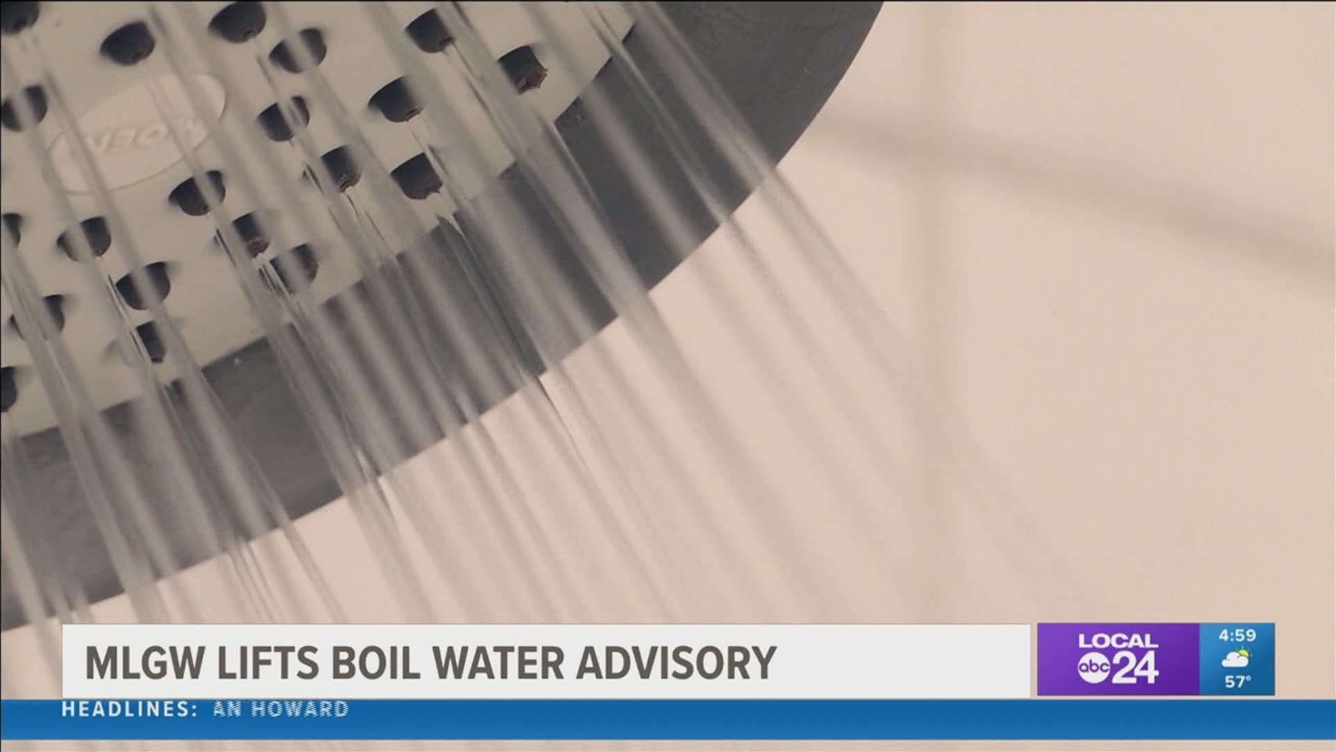 MLGW announced Thursday the boil water advisory for customers has been lifted.